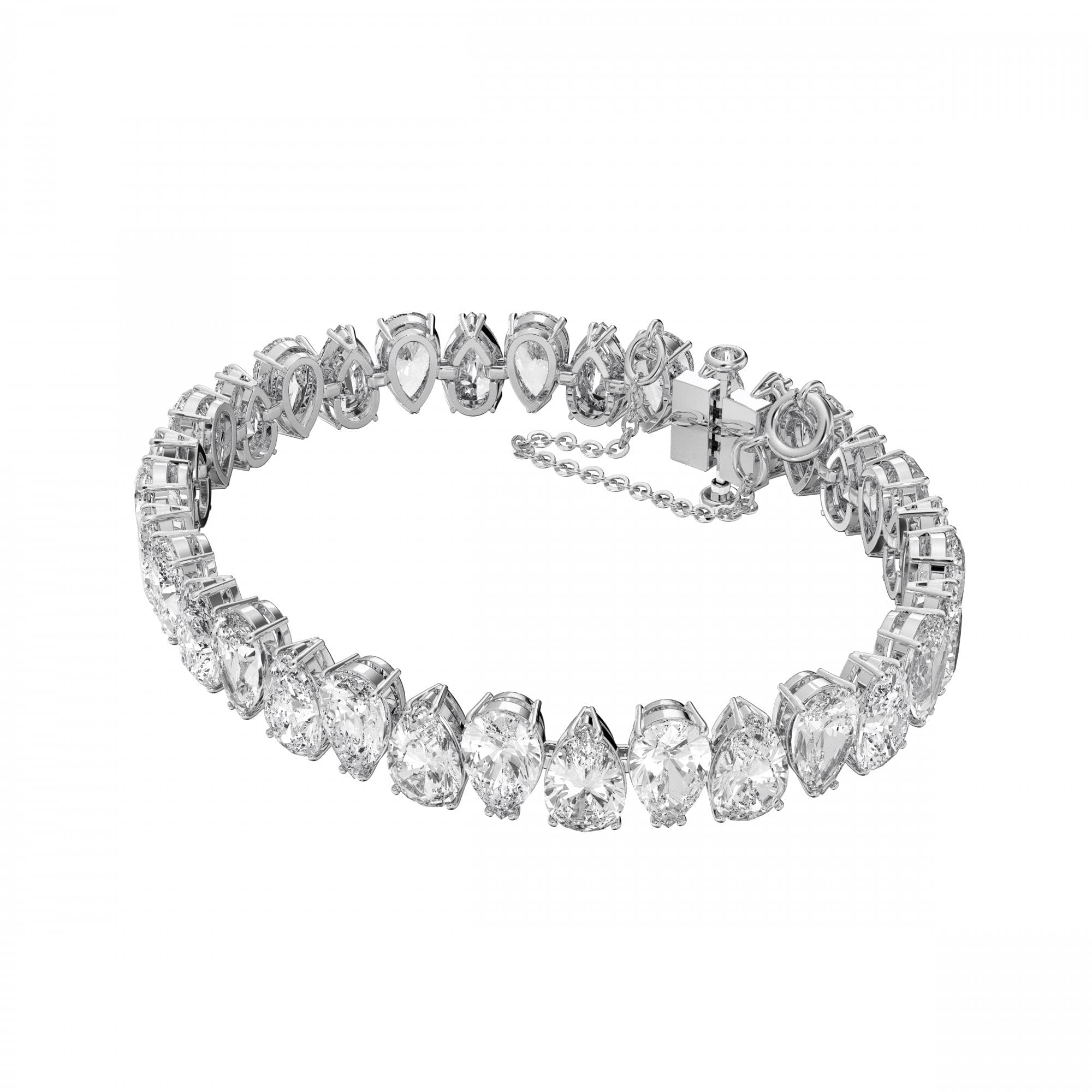 Bracelet Ortyx triangle zircone cristal blanc jonc rigide tendance - 3