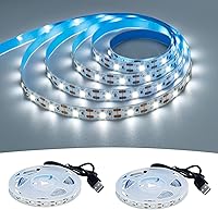Vista 12 de Tira LED púrpura de 5 V USB de 395-400 nm alimentada por USB de 13.12 pies/13.1 ft, 240 ledes, luz negra, SMD2835, no impermeable, IP20 luces