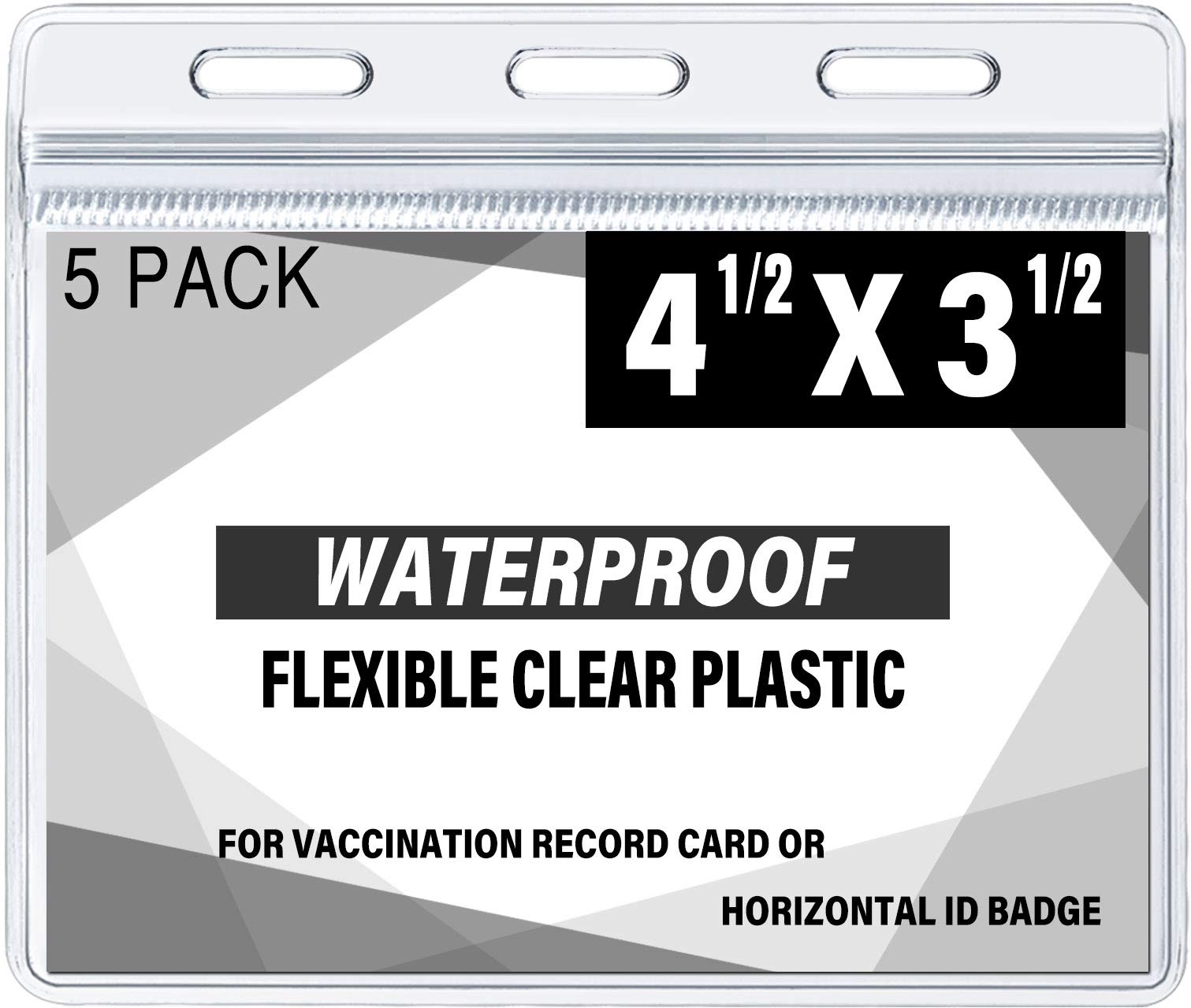 Buy CDC Vaccination Card Holder Waterproof Sealable Clear Plastic 