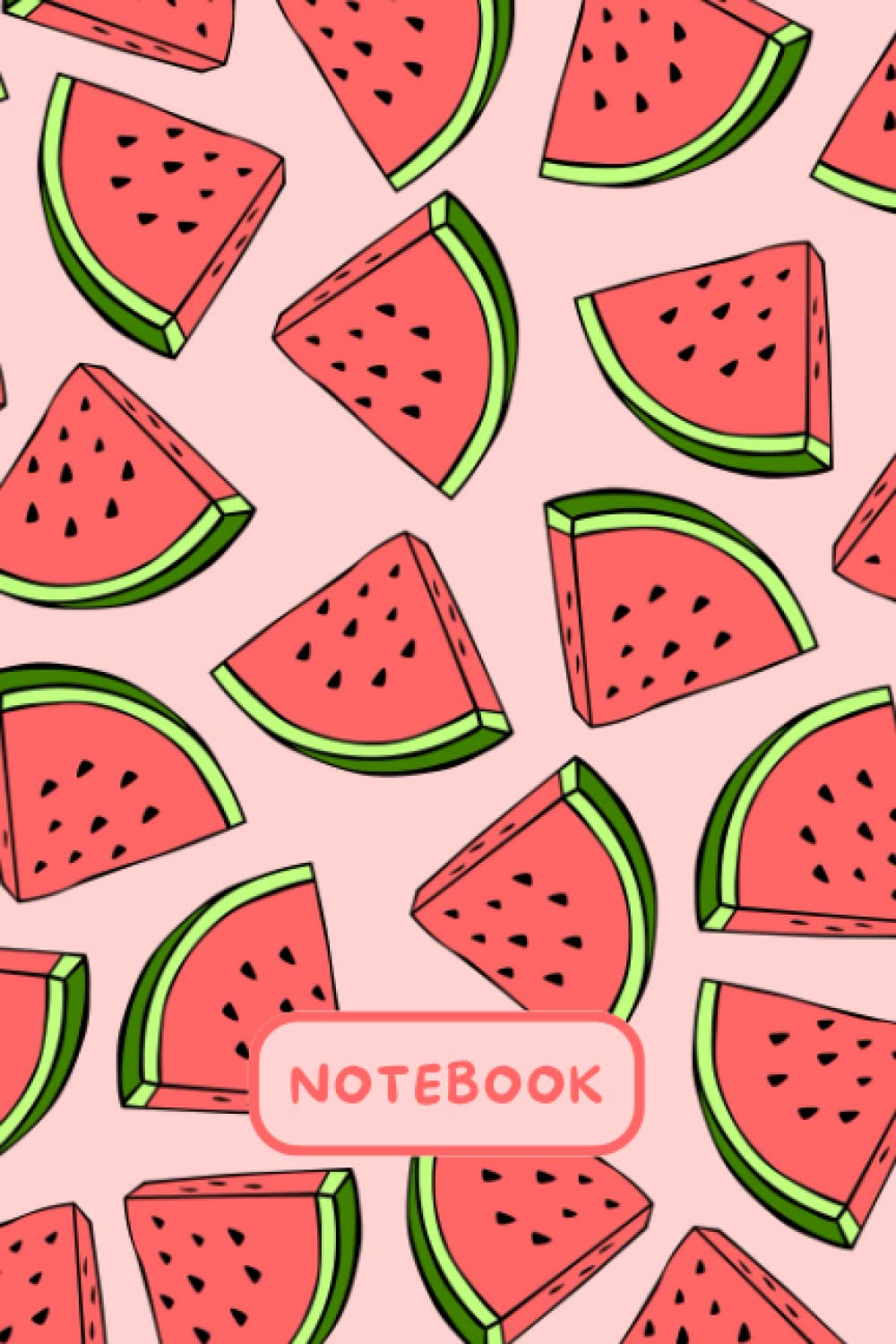 Kawaii Watermelon Notebook: Cute Watermelon Notebook Journal for Girls & Boys | A5 6x9” | 120 College Ruled Lined Pages