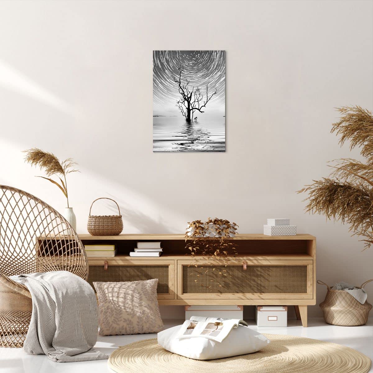 Quadro Su Vetro 50x70 Con Leone | Stampa Moderna Per Soggiorno | Decorazione Murale Elegante Da Parete | Wall Art ARTTOR Per Casa
