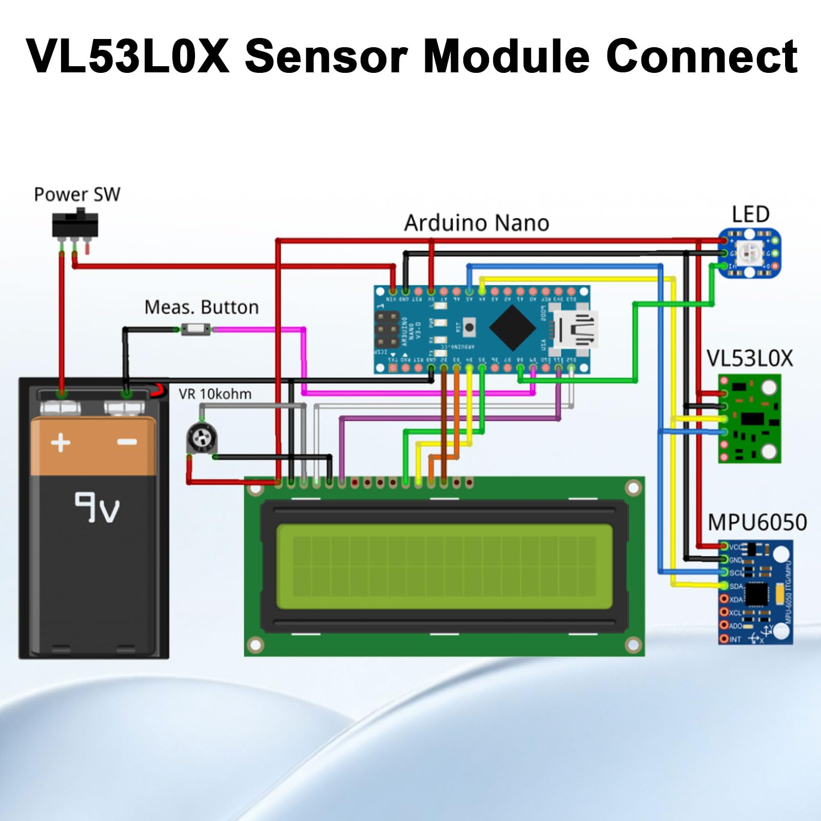 ICQUANZX VL53L0X Sensore di Distanza di Volo a Tempo di Volo Sensore