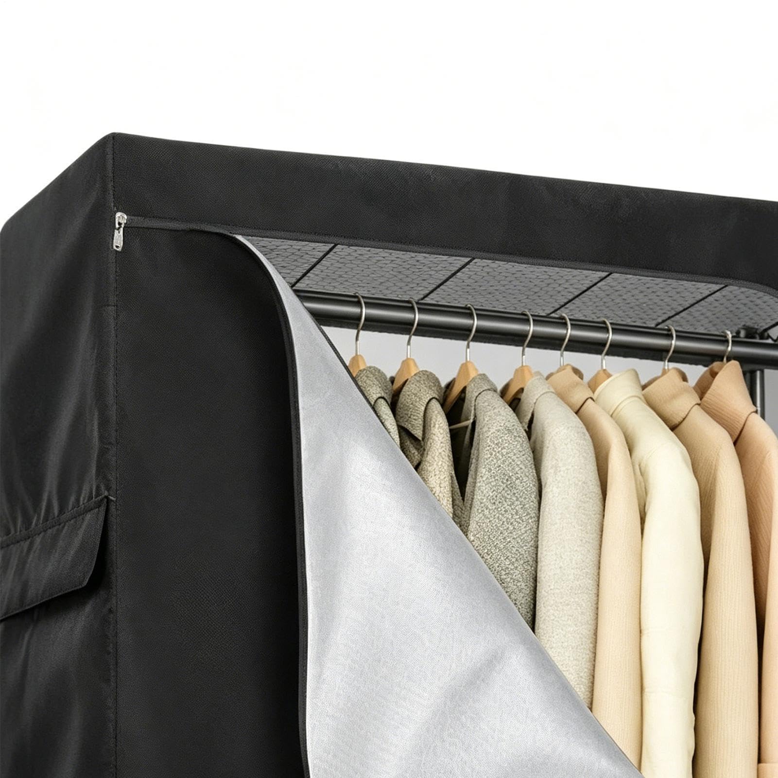 Kleiderständer-Abdeckung Wasserdichte Oxford-Bekleidungshülle | Mit Reißverschluss Staubdichter Kleiderständer-Überzug für Kleid, Jacke, Kostüm, Mantel, Garderobe, Schrank, Zuhause,