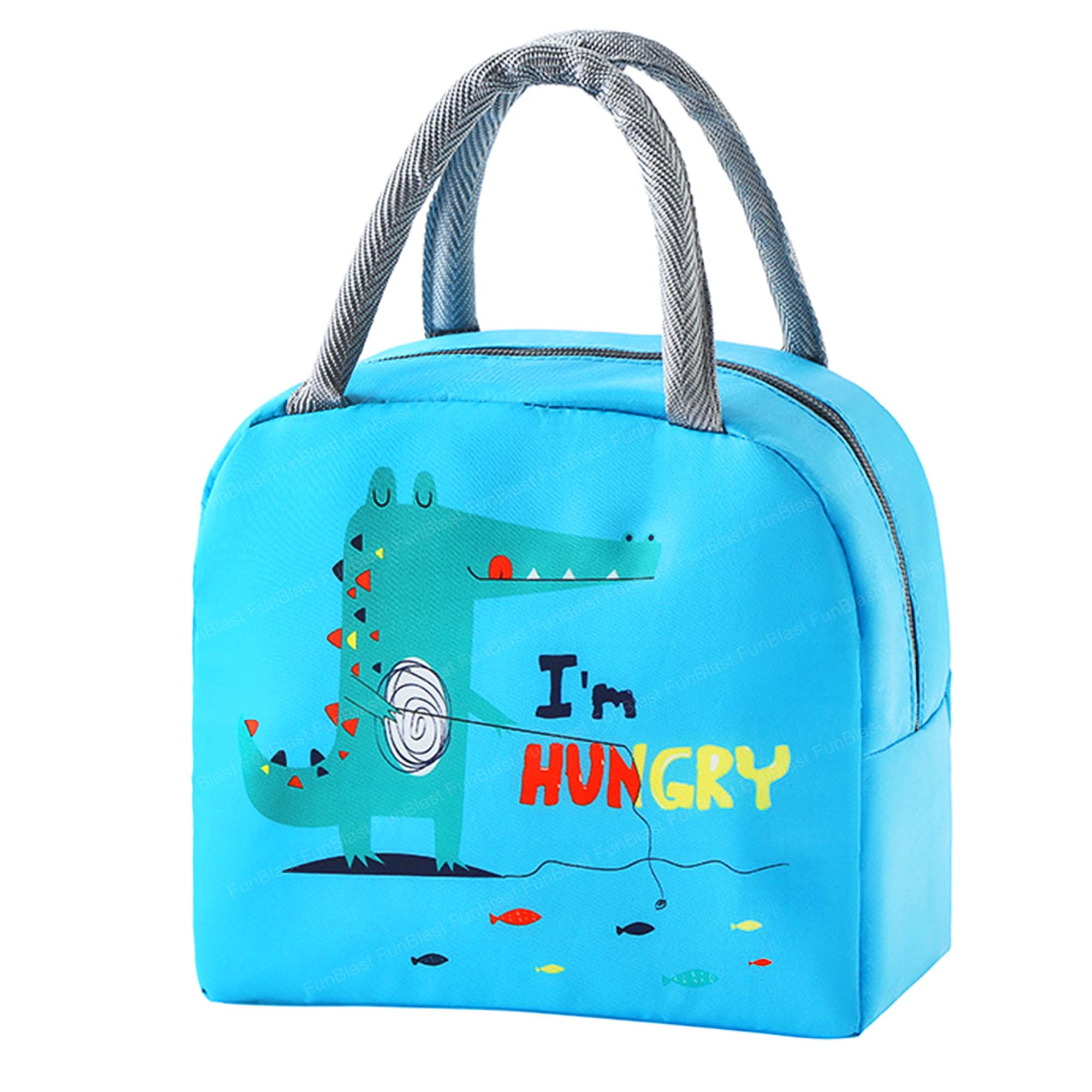 FunBlast Lunch Bag – Multi-Purpose Insulated Travel Lunch Bag for Office, Lunch Box Carrying Bag for Women/Men/Tiffin/Storage Bag for Lunch Box, Tiffin Bag (Dino-Blue) (B0D9HCS2CY) Amazon Price History, Amazon Price Tracker