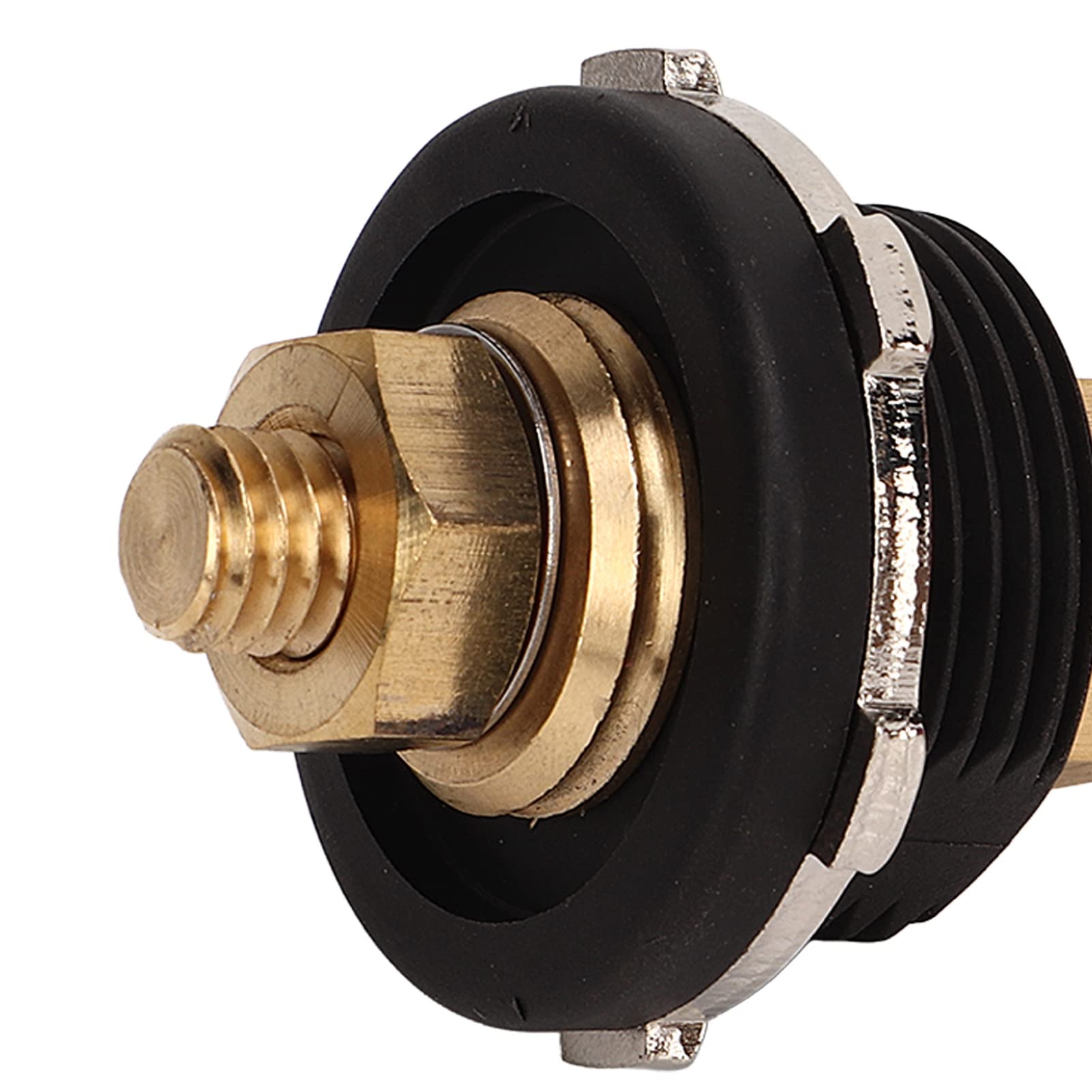 2-Piece Thru Panel Battery Terminal Connectors - 3/8" 250A Positive/Negative Stud Posts For Cars, RVs & Boats