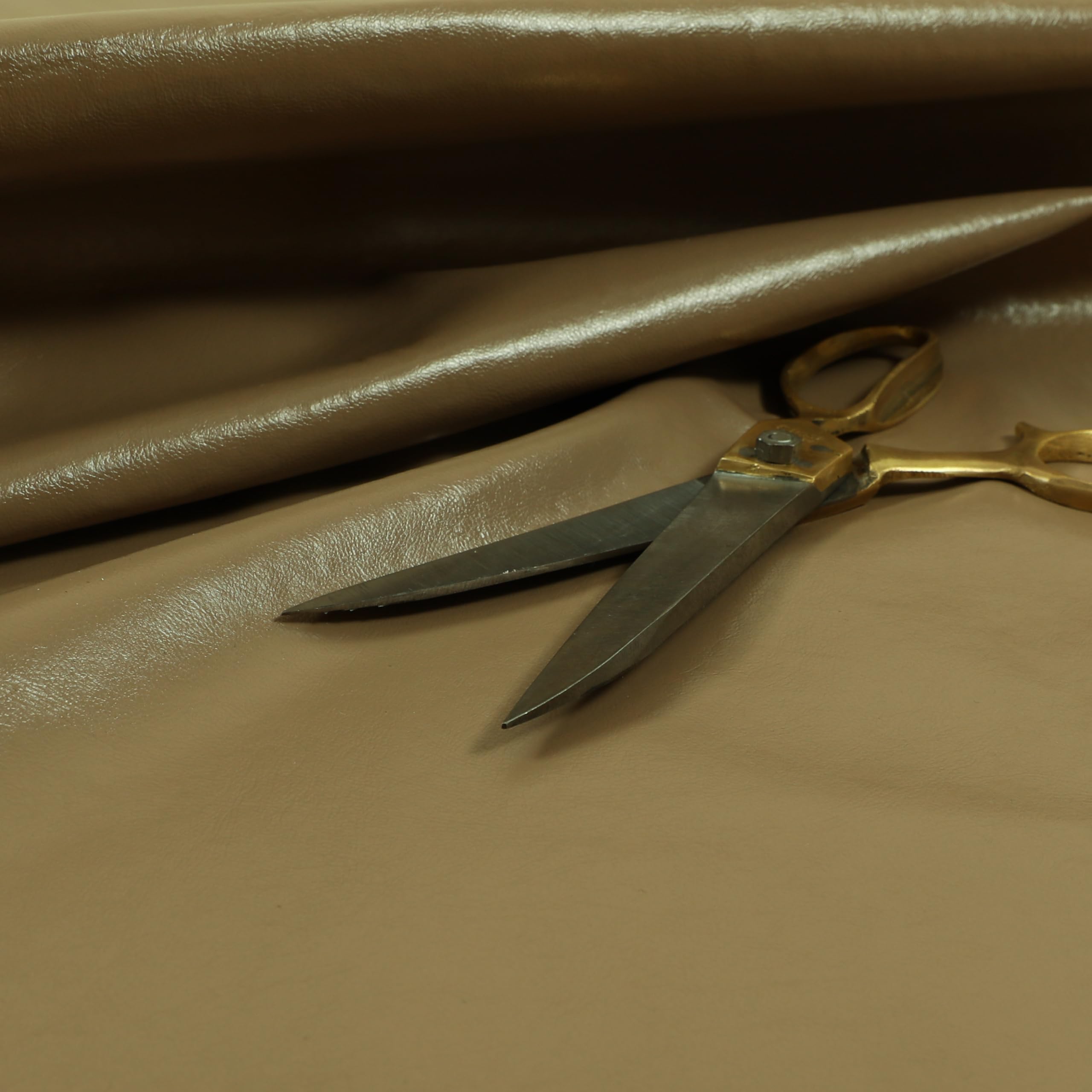 Redbrick Mill Fabrics Flame Retardant Soft Sheen Vinyl Mocha Faux Leather Upholstery Fabric Perfect for Furnishing (Per Metre) — image 1