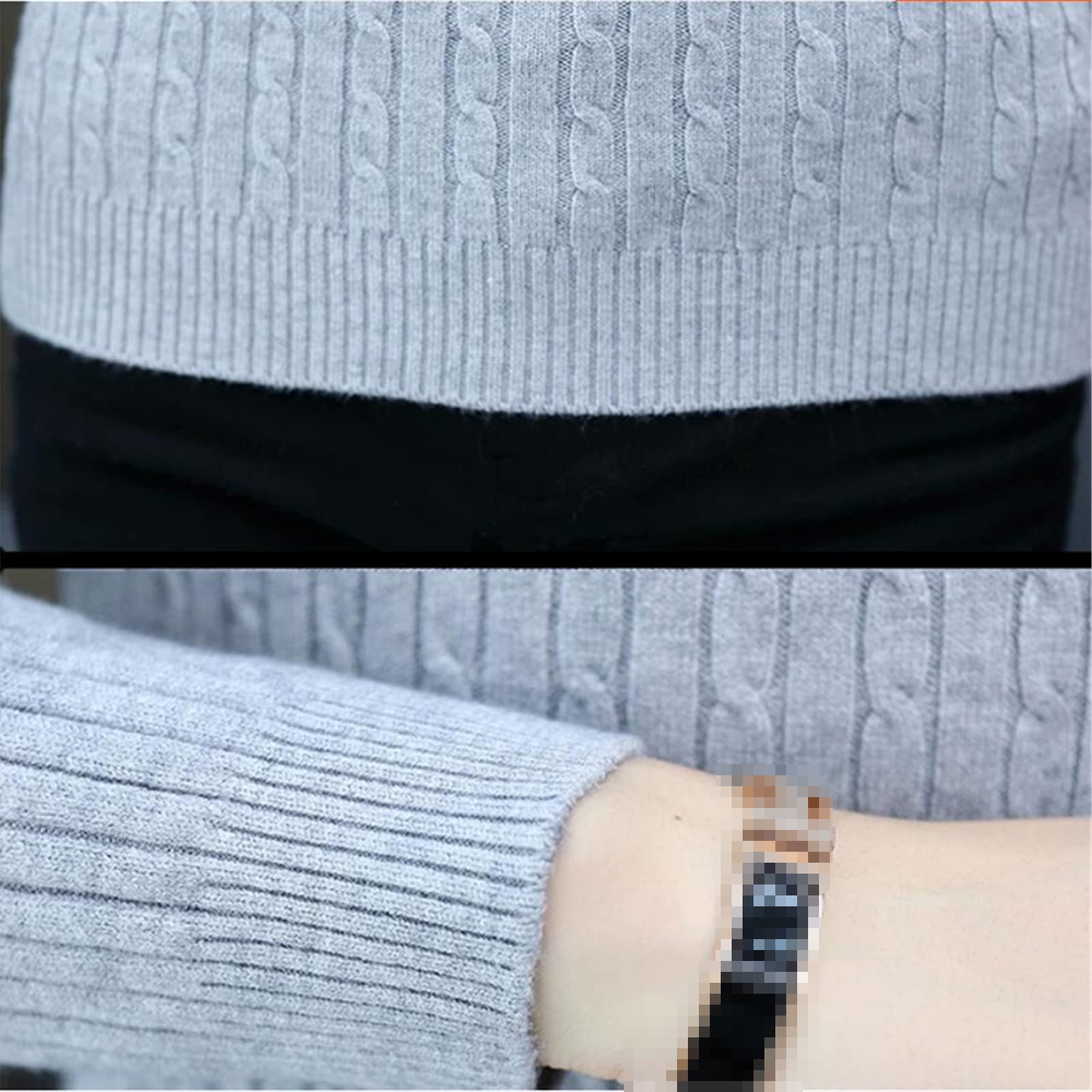 Vogrtcc Męski wąski jednolity kolor golf sweter zimowy długi rękaw ciepły dzianinowy sweter dół koszula, Army Green1, XXL