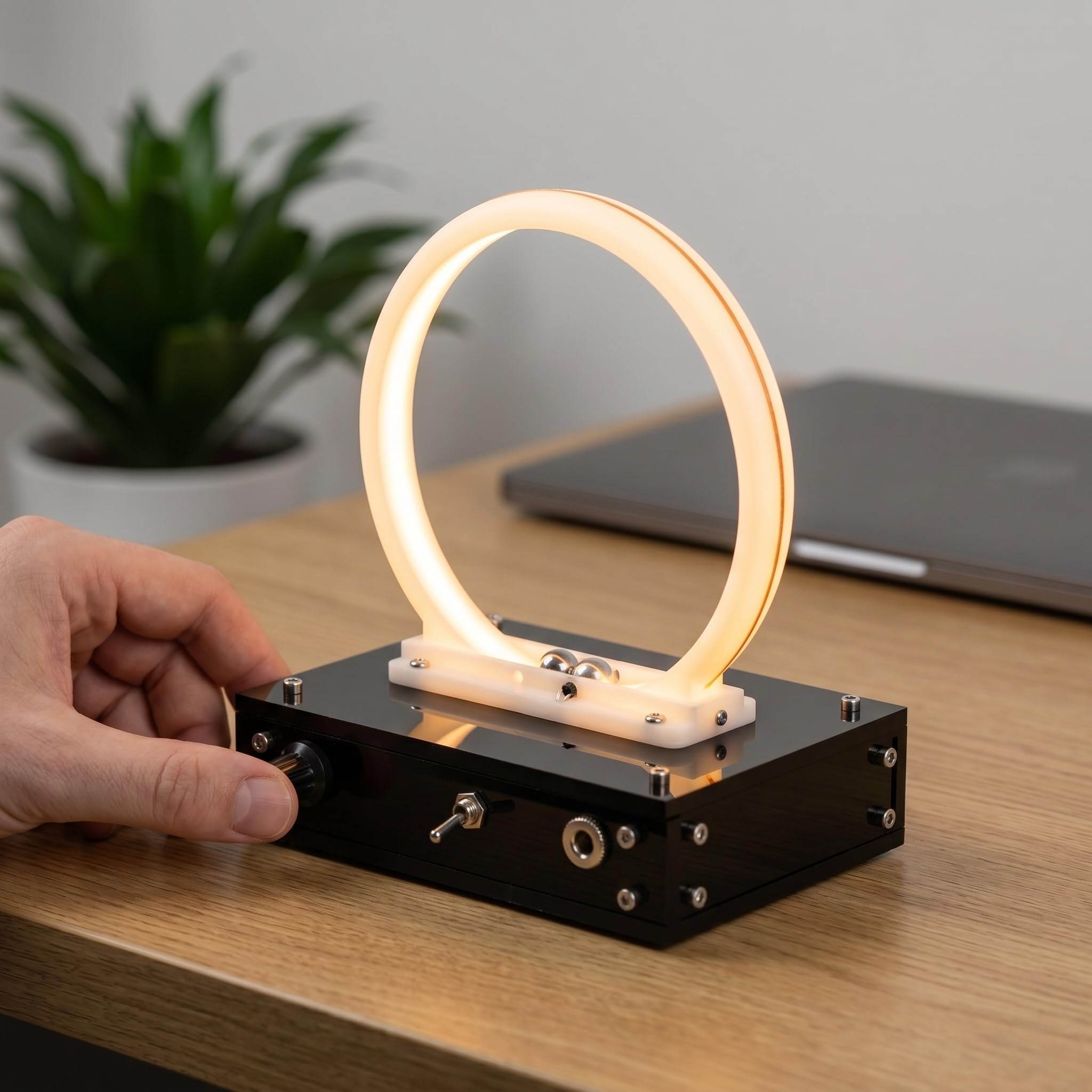 Anello Elettromagnetico Acceleratore Con Led, Modello Fai-da-te Di Macchina A Moto Perpetuo, Regolazione Continua Dellintensità Luminosa, Luce Notturna A Rotazione Dinamica, 3 Giri Al Secondo