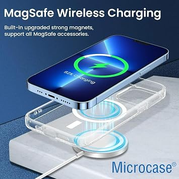 Microcase Xiaomi 14 Global ile Uyumlu Magsafe Manyetik Darbeye Dayanıklı Yarı Esnek Plastik TPU Kılıf - AL8113