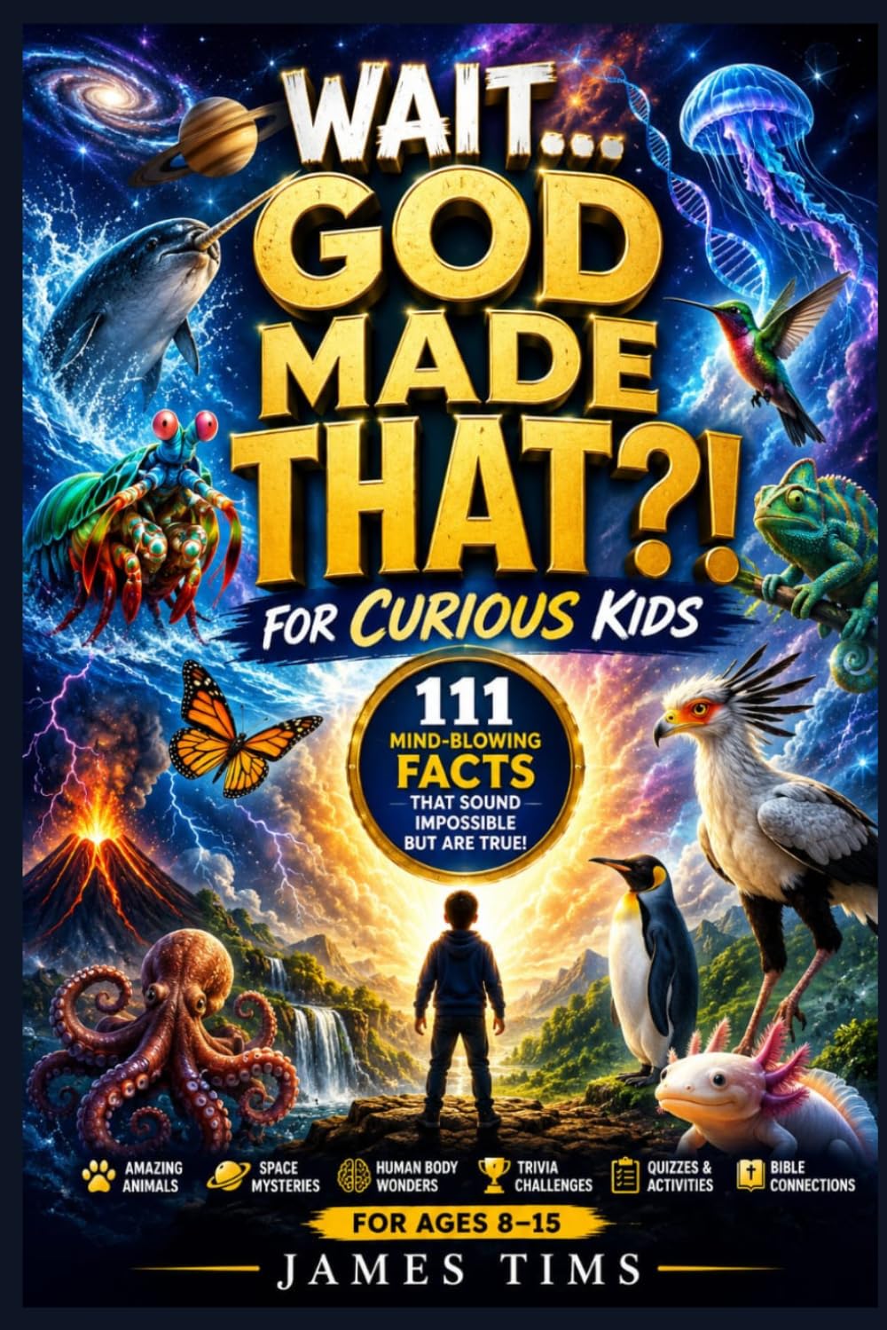Wait... God Made THAT?! for Curious Kids: 111 Mind-Blowing Facts That Sound Impossible but Are True | Amazing Animals, Space Mysteries, Human Body ... Quizzes, and Bible Connections for Ages 8–15