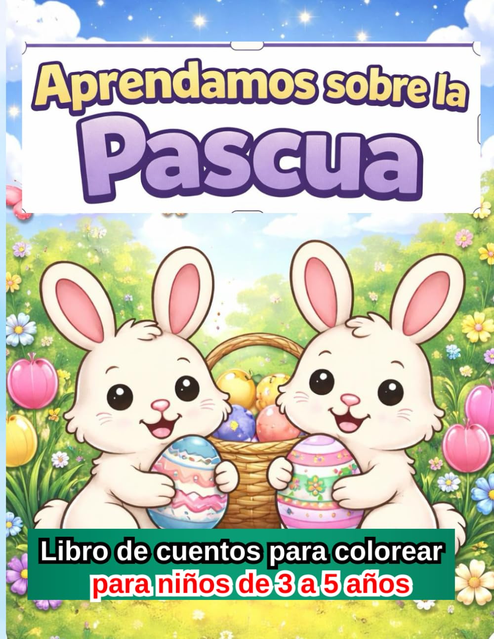 Aprendiendo sobre la Pascua: Libro para Colorear con Historia para Niños de 3 a 5 Años