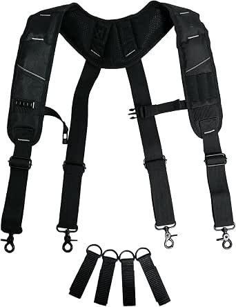 KUNN Padded 4-Point Tool Belt Suspenders