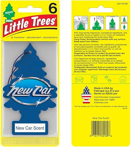 Miniatura 3 de LITTLE TREES Ambientador para coche árbol colgante que proporciona un aroma de larga duración para el automóvil o el hogar aroma de coche nuevo 6