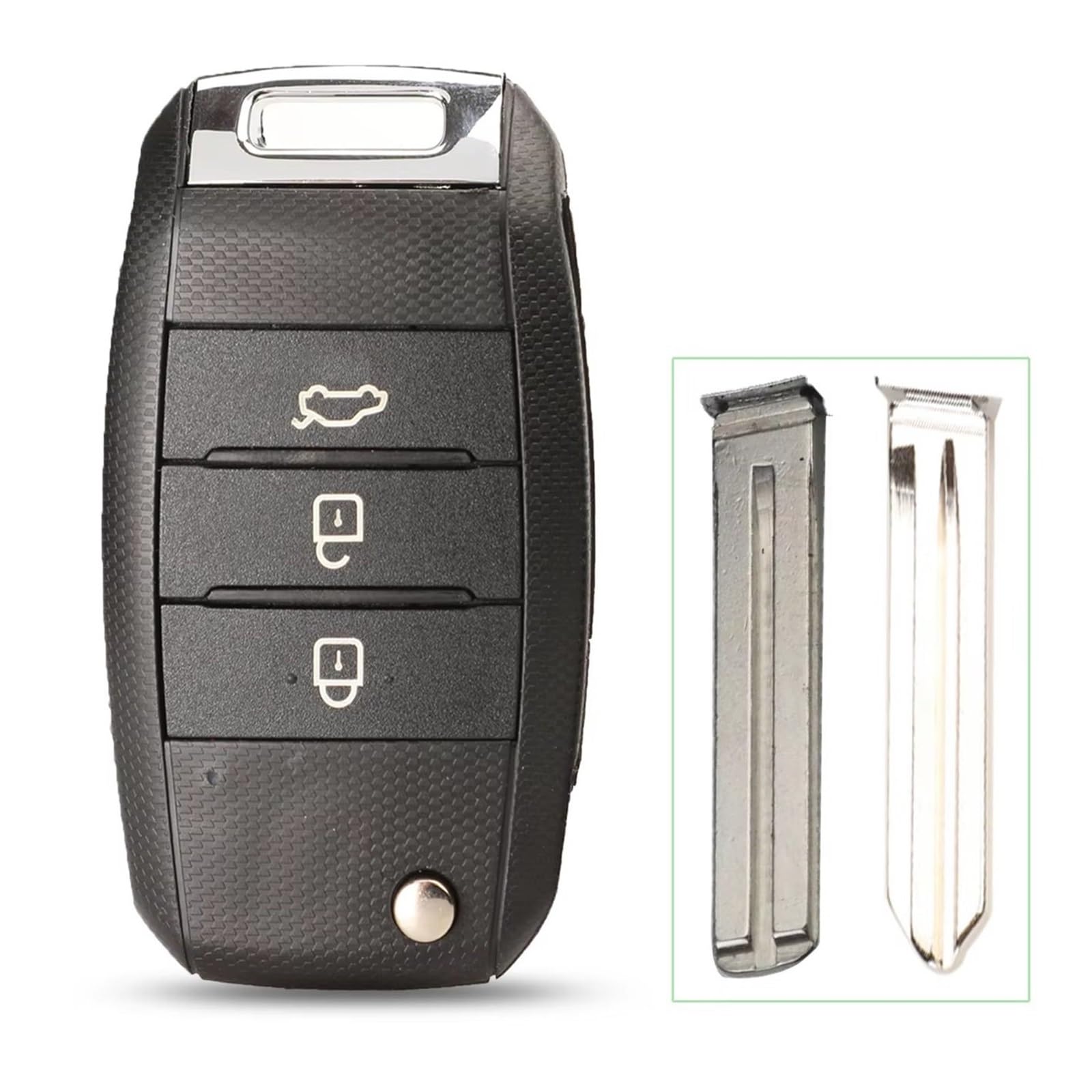Compatible Con KIA Para K3 2013 2014 2015 2016 2017 K5 2011 2012 3 Botones Carcasa De Llave A Distancia Coche Sin Cortar Reemplazo(3 Buttons Shell A)