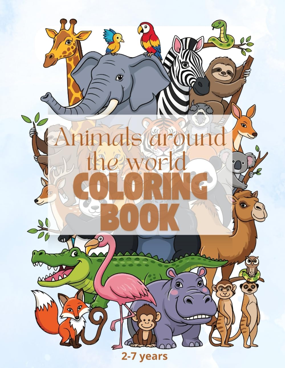 Animals Around the World Coloring Book