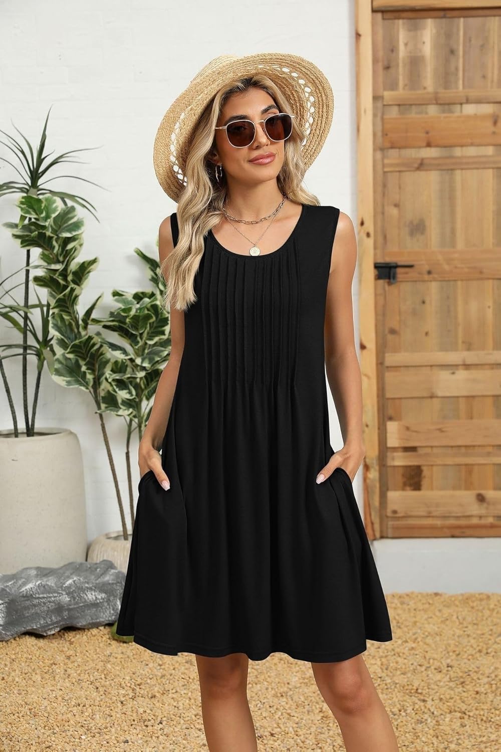 Summer Women's Dresses Pocket T-Shirt Tank Dress Women's Long Dresses