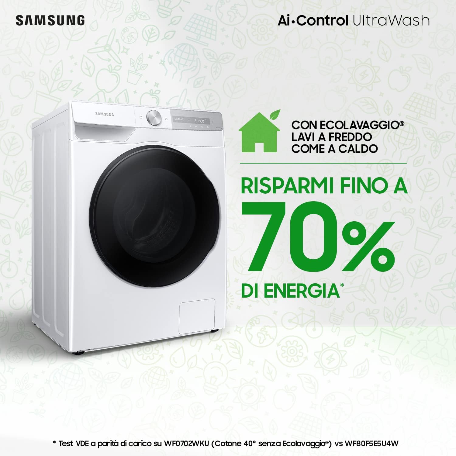 Samsung Lavasciuga Ai Control Ultrawash, WD90T734ABH/S3, Libera installazione, 9+6 Kg, 1400 RPM, Classe B/E, WI-FI, Vapore, Caricamento Frontale, 60l x 85h x 65p cm : Amazon.it: Grandi elettrodomestici Samsung Lavasciuga Ai Control Ultrawash, WD90T734ABH/S3, Libera installazione, 9+6 Kg, 1400 RPM, Classe B/E, WI-FI, Vapore, Caricamento Frontale, 60l x 85h x 65p cm : Amazon.it: Grandi elettrodomestici