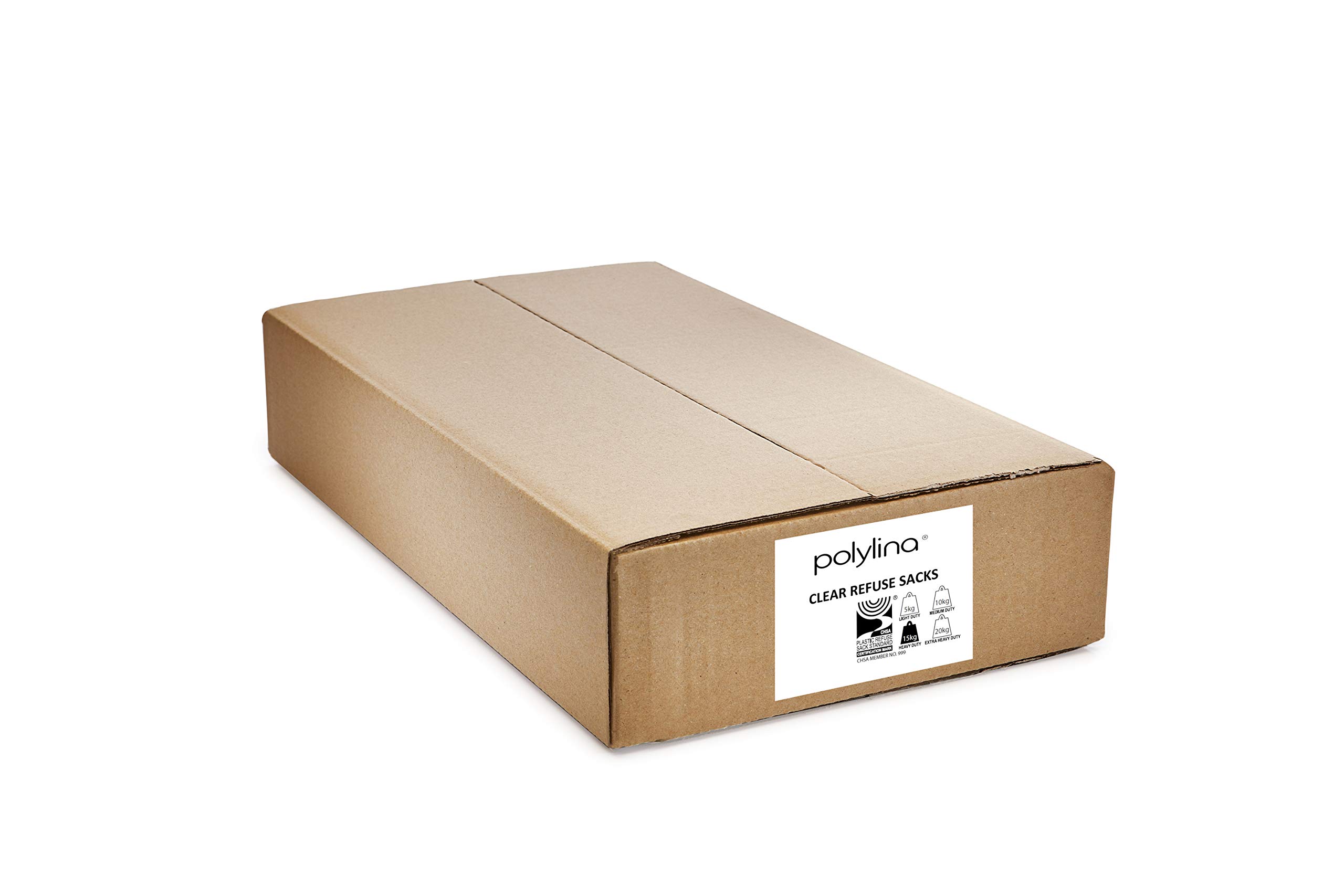 Sacchi della Spazzatura Trasparenti CHSA 15 kg Heavy Duty (737 x 965) 200 Sacchetti