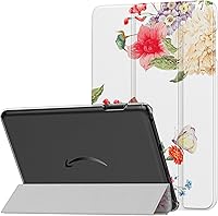 Vista 31 de MoKo Funda para tablet Yaxa Kindle Fire HD 8 y 8 Plus (12/10ª generación, 2024/2022/2020) de 8 pulgadas, funda de piel sintética con triple