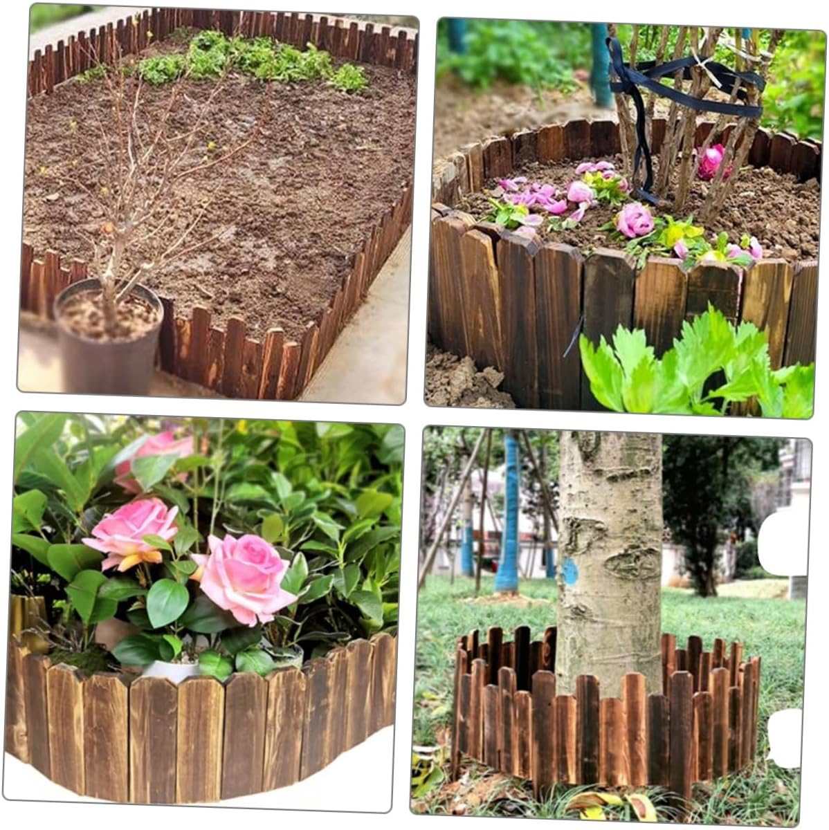 ibasenice Garden Edging Fence Flexible Decorative Border for Flower Beds Lawns and Courtyards Natural Atmosphere Enhancer Height Durable and Functional Garden Decor