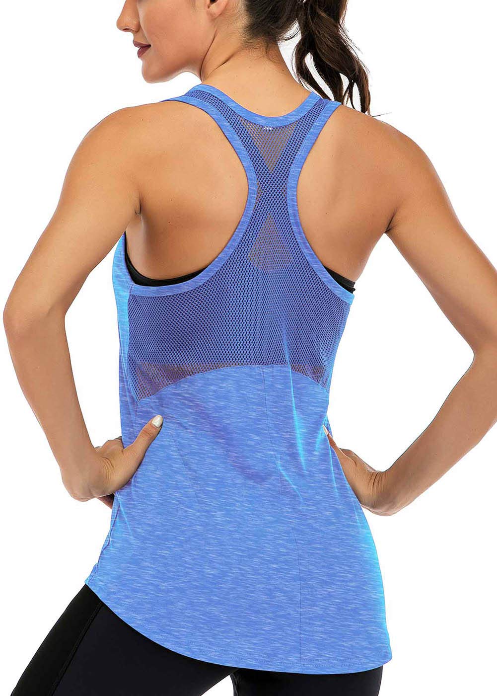 ICTIVE Workout Tank Tops for Women Sleeveless Yoga Shirts for Women Mesh Racerback Muscle Tank Tops