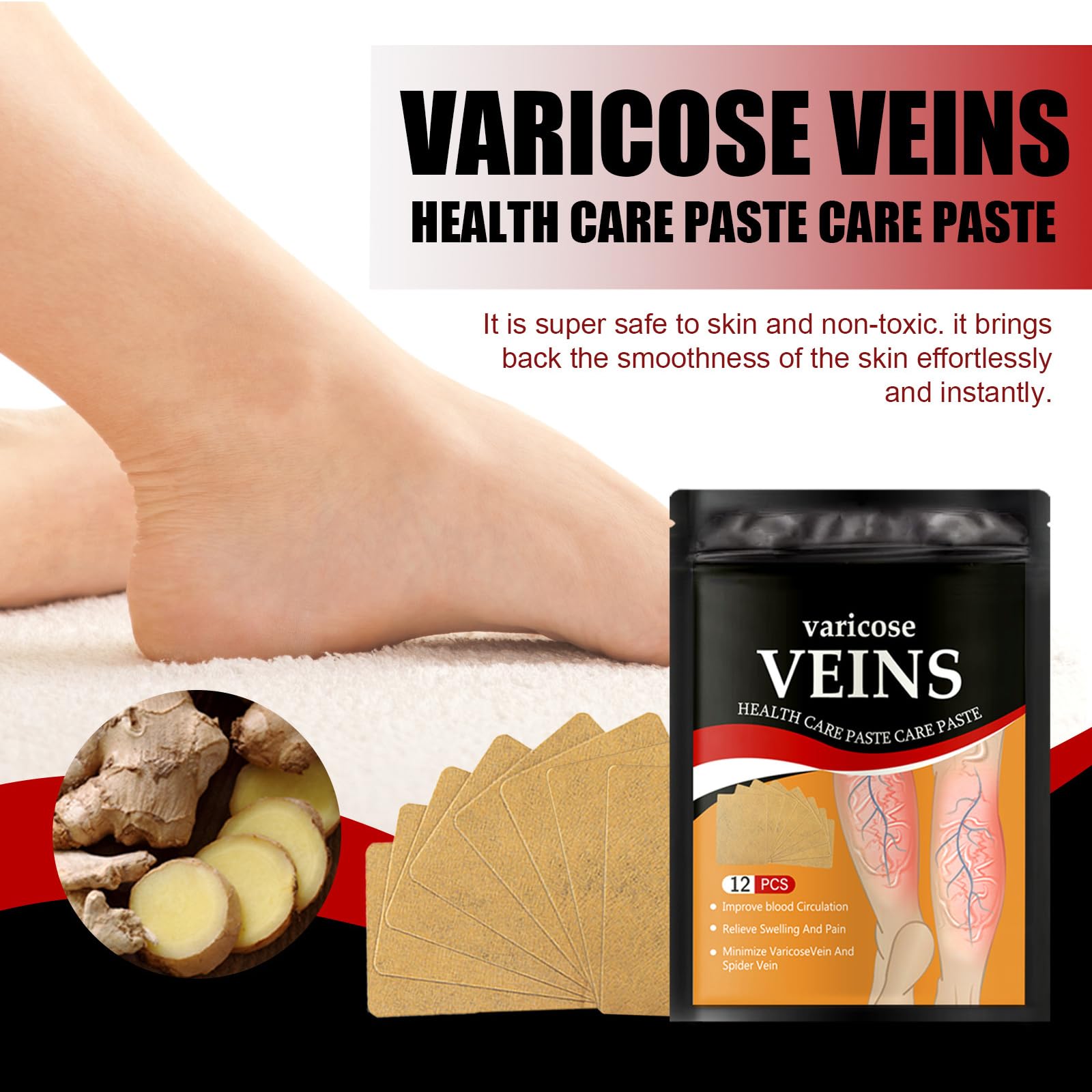 Parches para Arañas Vasculares,12PCS,Parche Contra Arañas Vasculares,Fácil de Usar y Eliminar,Promover el Ciclo