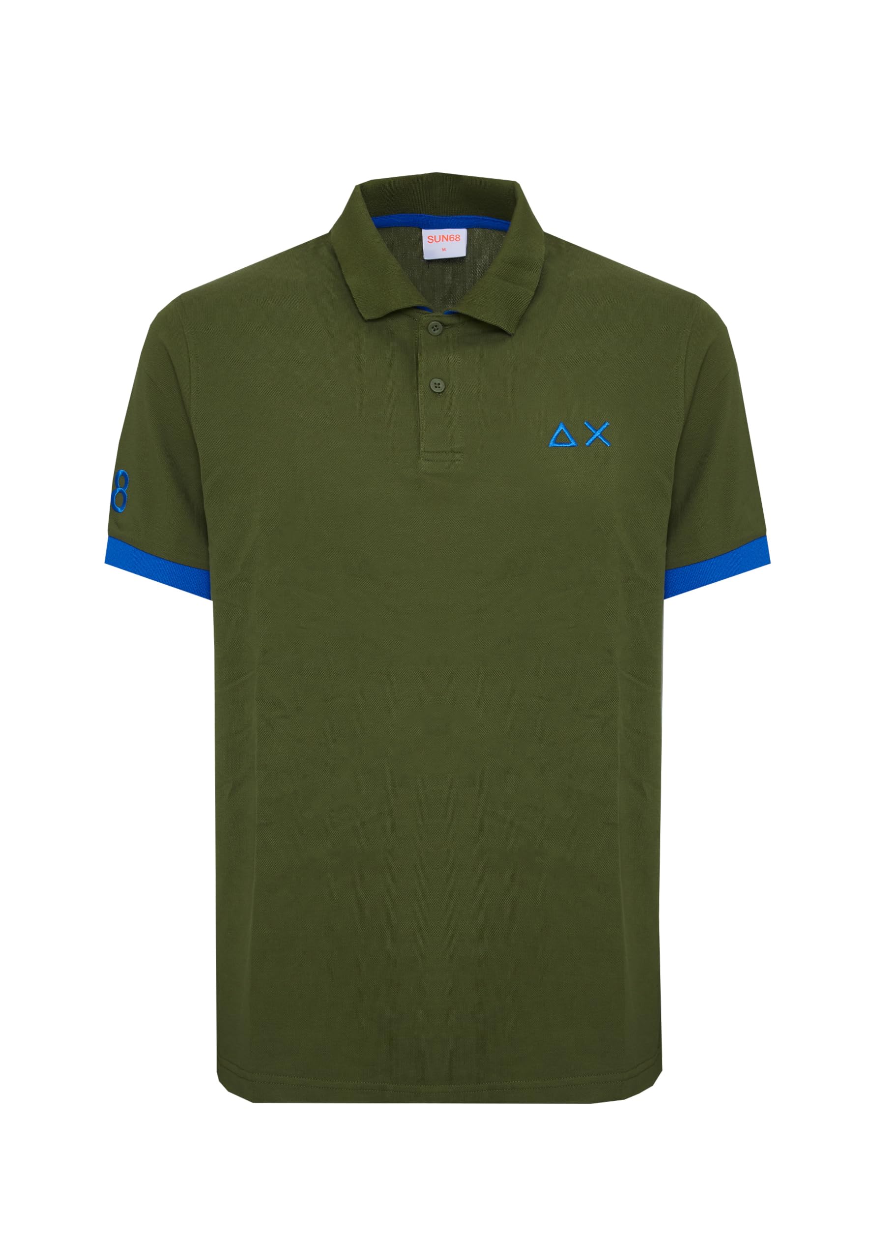 SUN68 Polo con Maxi Logo in Cotone