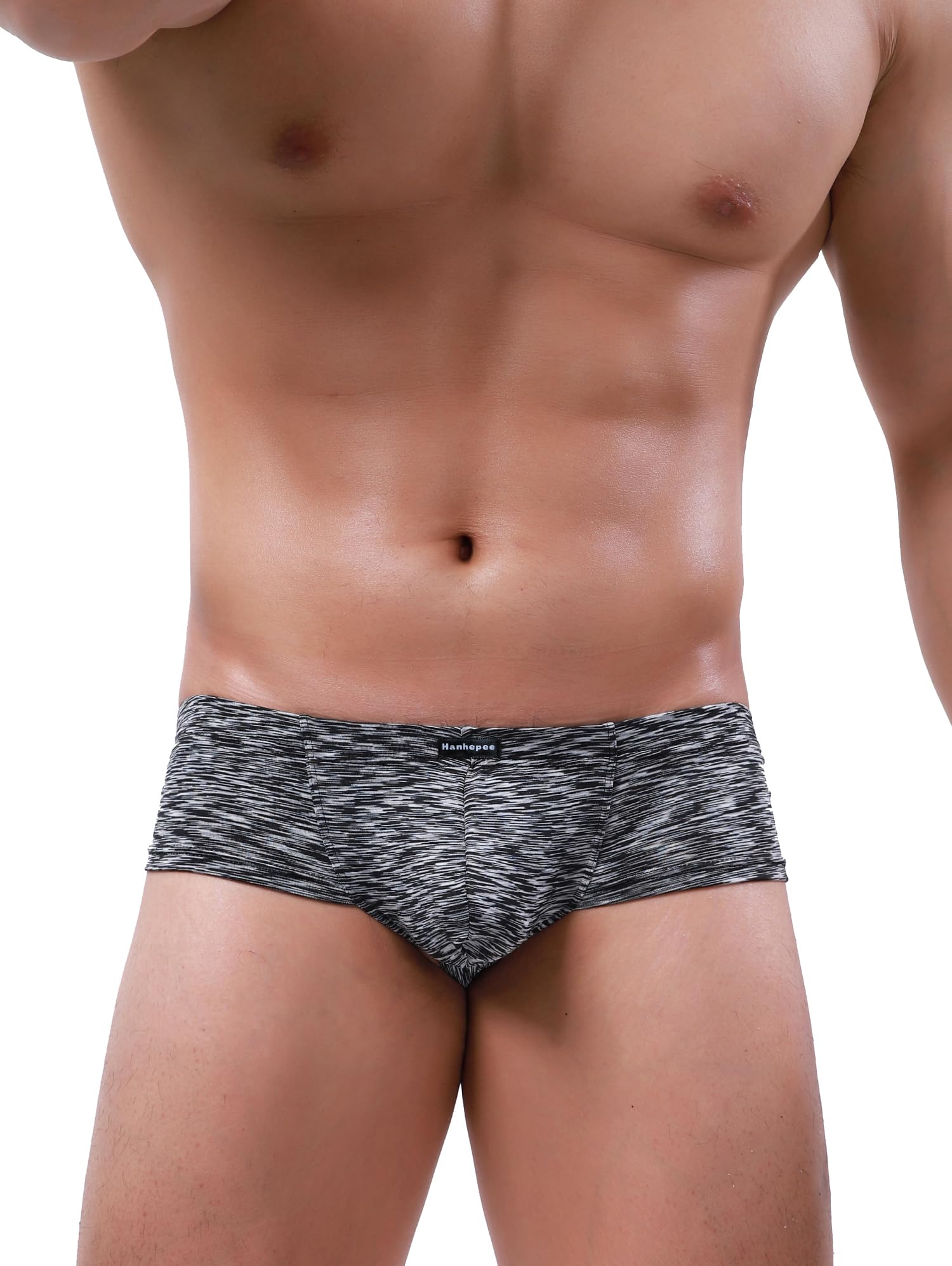 Boxer da uomo colorati e sfacciati, sexy, elasticizzati, a vita bassa, a vita bassa, ad asciugatura rapida, mini perizoma