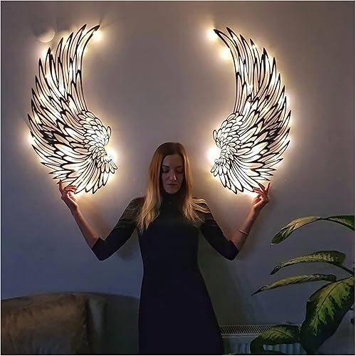 Adhesivos decorativos para pared, mural creativo, alas de ángel, para el hogar, TV, pintura de pared, removible con decoración para habitación de