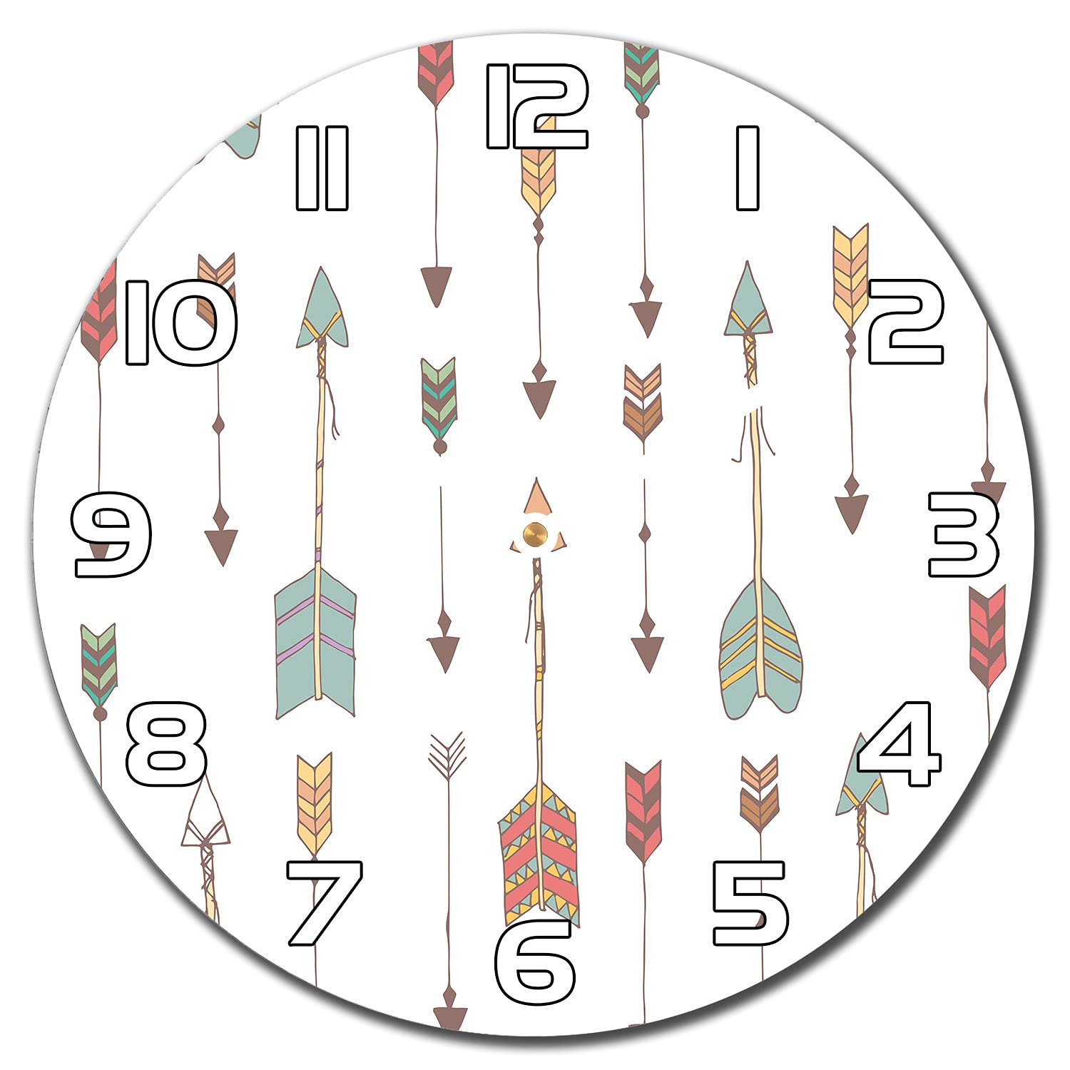Horloge en Verre Pousses Indiennes pour Salon et Cuisine Contemporaine