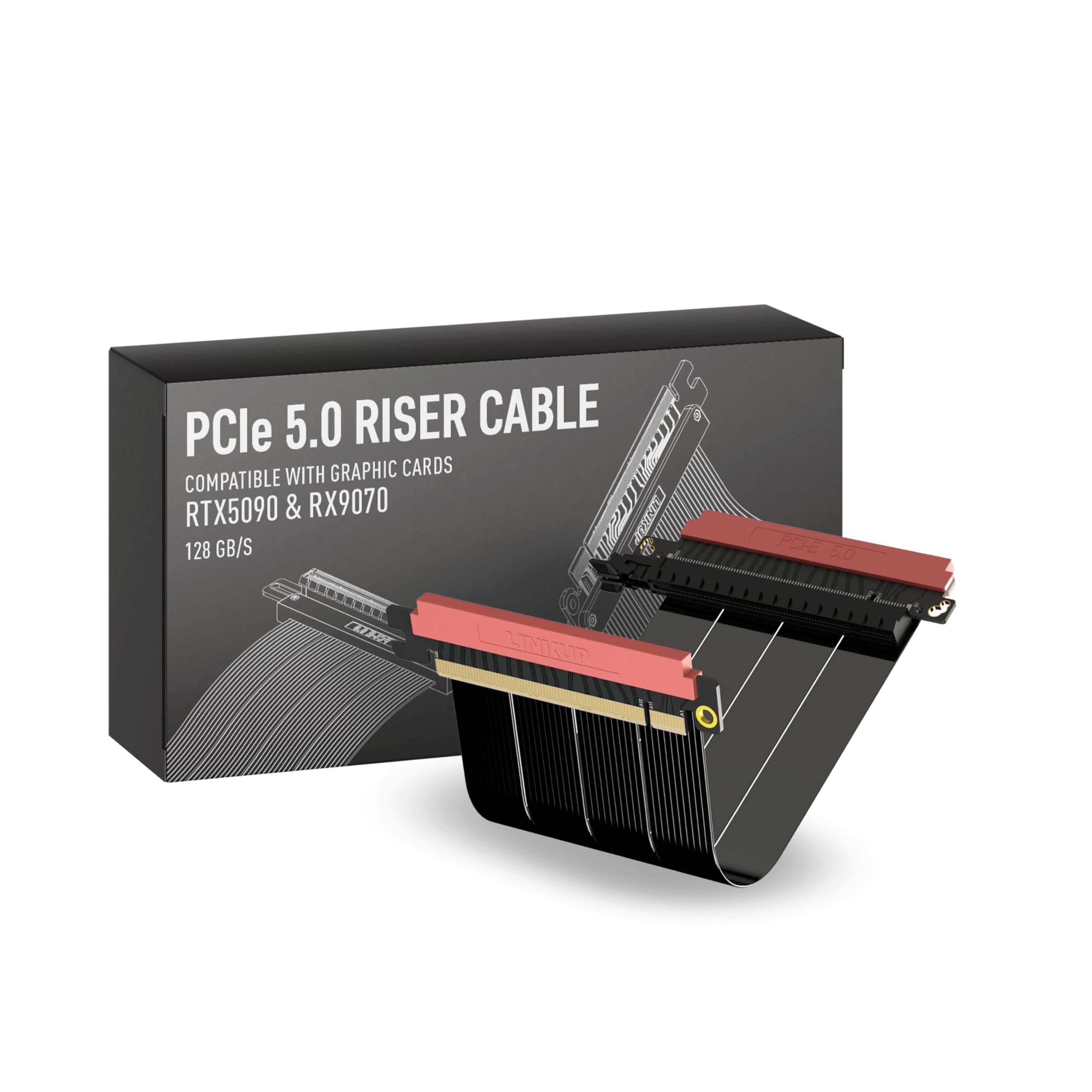 LINKUP - AVA5 PCIE 5.0 Riser Cable | RTX5090 RX9070 GPU Ready