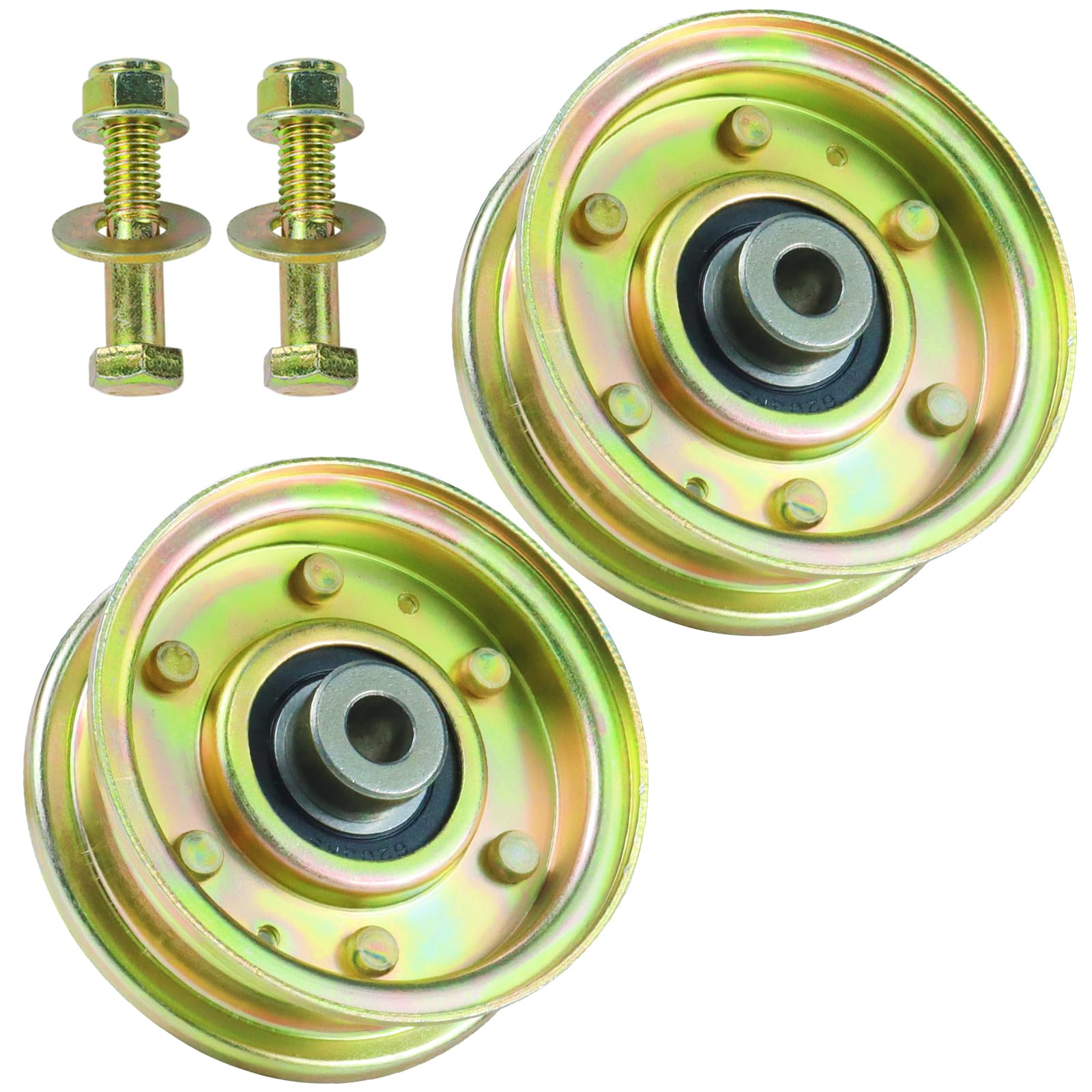 FULAIGE 2 Pack 756-04224 Flat Idler Pulley Replaces Cub Cadet 756-04224 Pulley, MTD 756-0981A, 756-0981A Flat Idler Pulley, 756 0981A Toro 112-3687