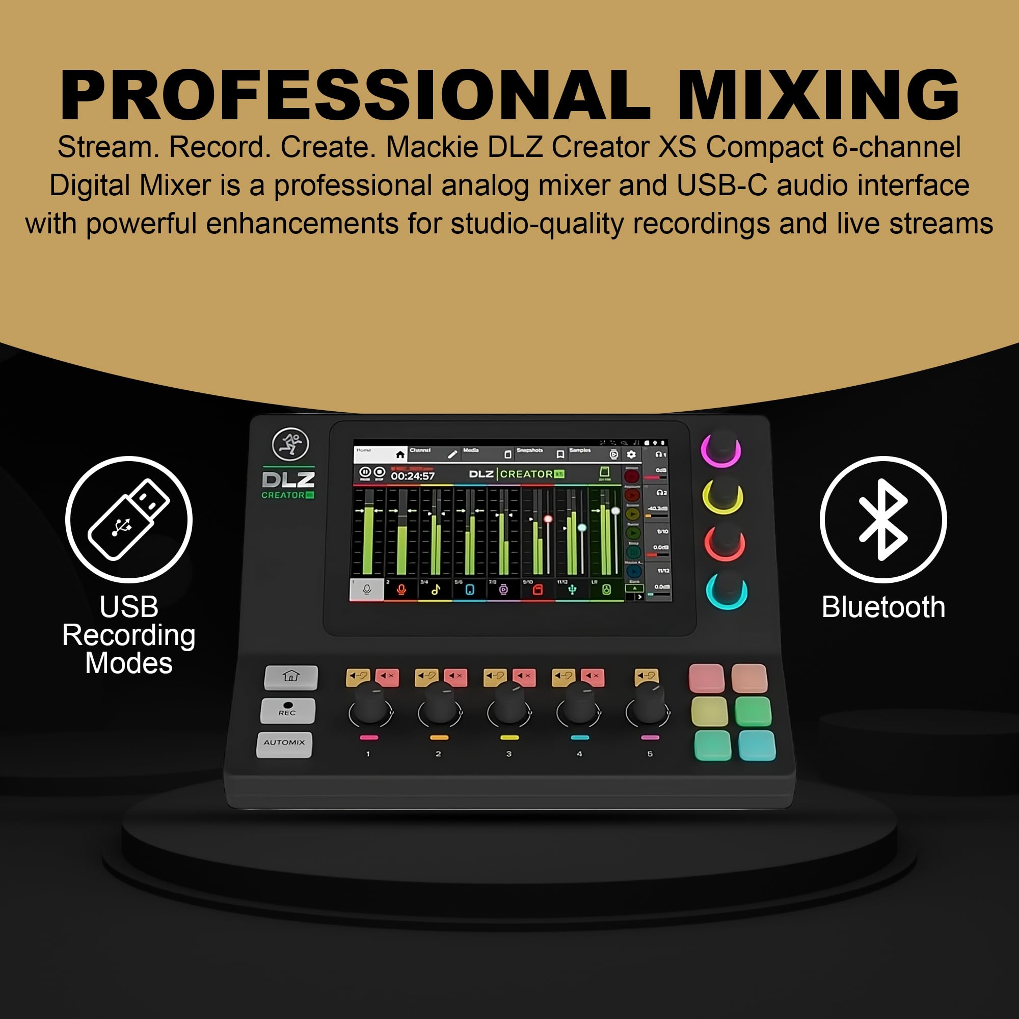Amazon.com: Mackie DLZ Creator XS Compact 6-channel Digital Mixer