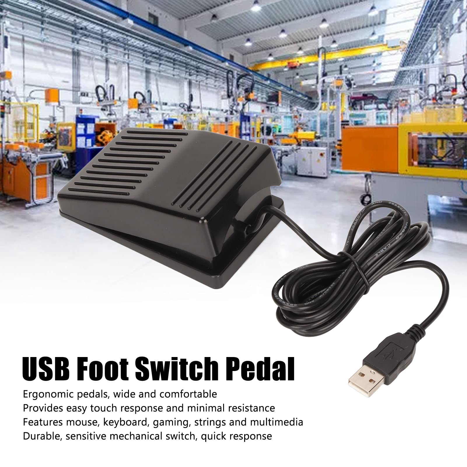 Computer Button Pedal Snapklik.com : USB Single Pedal Switch, Multimedia Control Sensitive ...