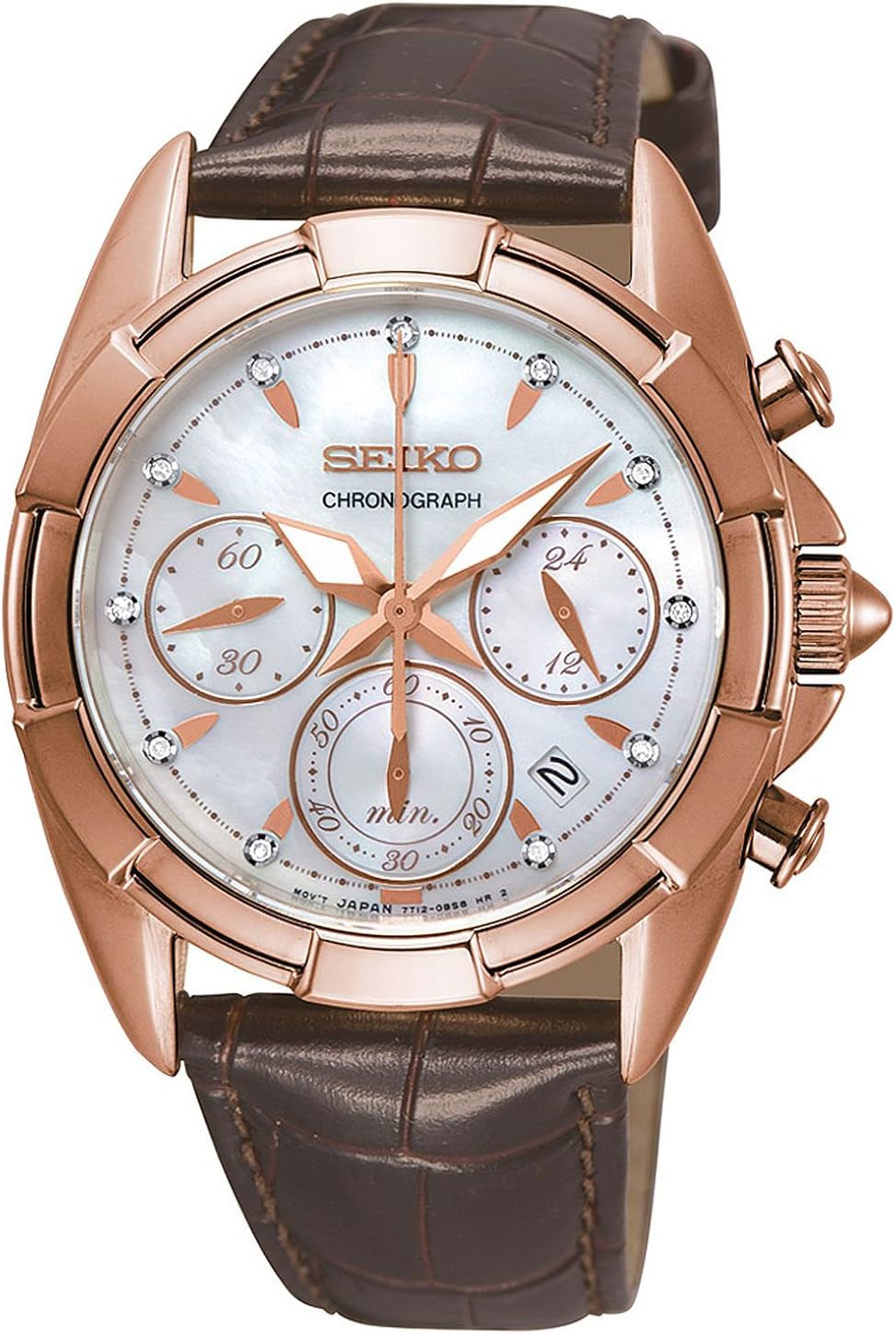 Seiko ladies orologio Donna Analogico Al quarzo con cinturino in Pelle di vitello SRW784P1 Seiko ladies orologio Donna Analogico Al quarzo con cinturino in Pelle di vitello SRW784P1