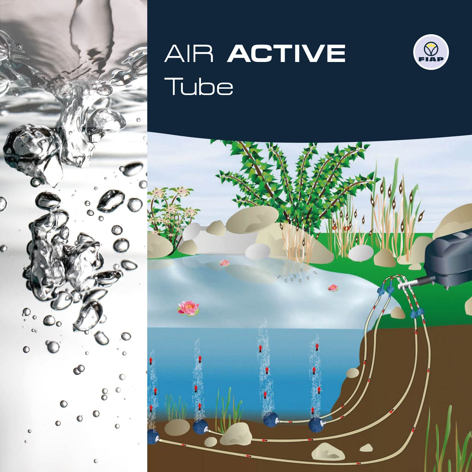 FIAP AIR ACTIVE Tube 100 m - Luftschlauch - Silikonschlauch - Aquarienschlauch - Größe: 4/6 mm (Innen-/Außen-Ø) -Schlauchlänge: 100 Meter - Teichbelüftung