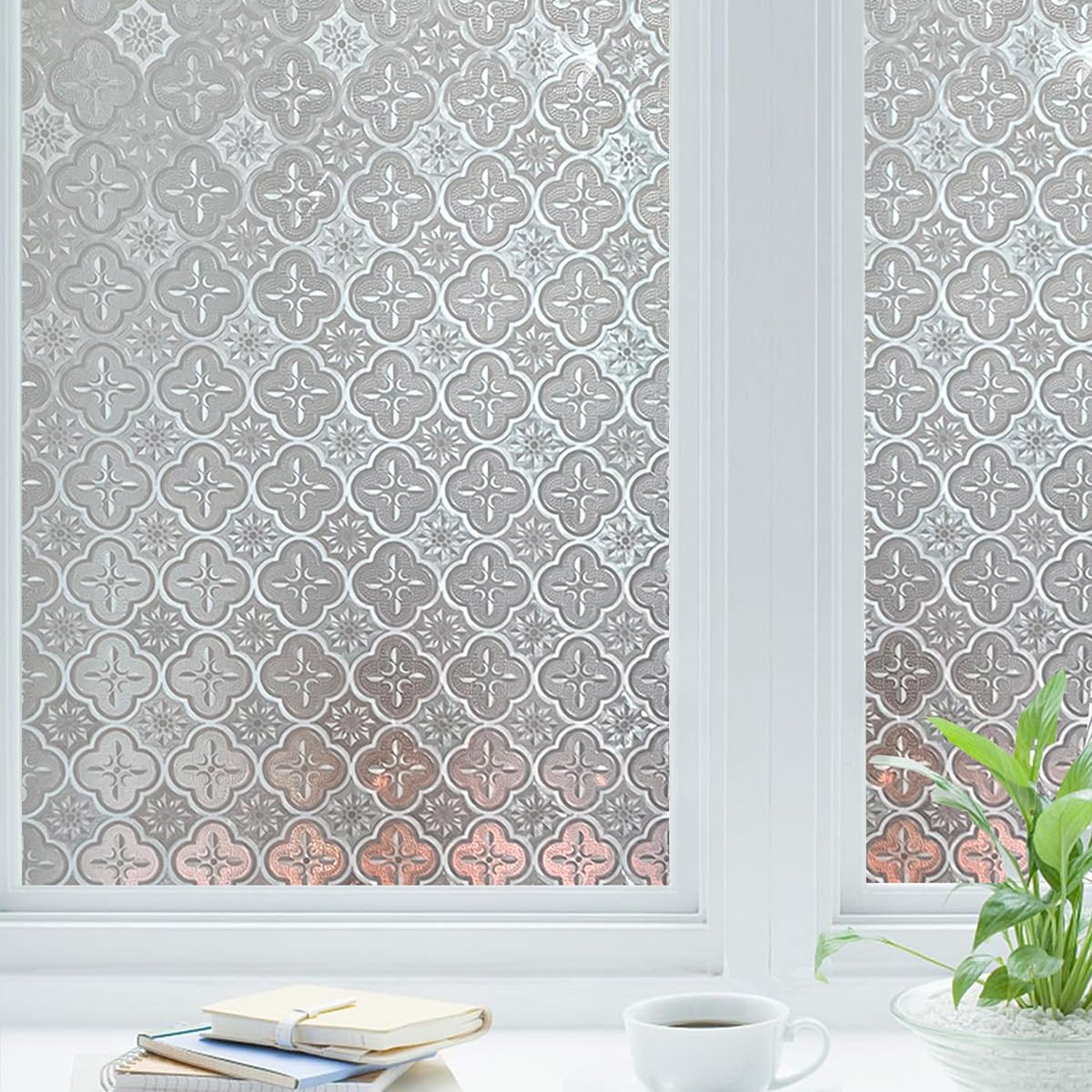 Wisomhome Frosted Window Privacy Film - Static Cling UV Blocking ...