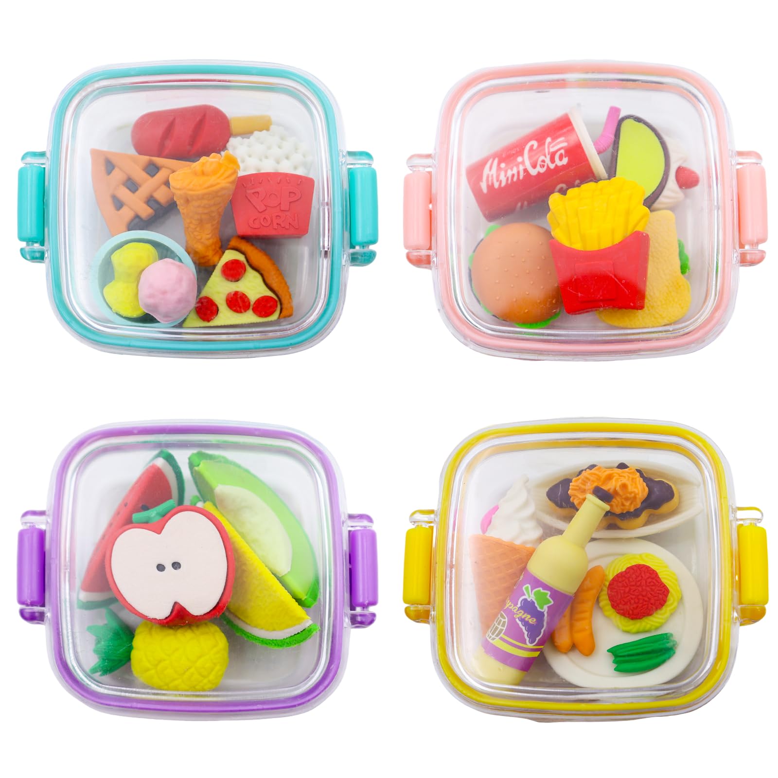 Gomme Da Cancellare Retrattili Kawaii - Set 20 Pezzi Con Animali Per Bambini, Bomboniere Compleanno