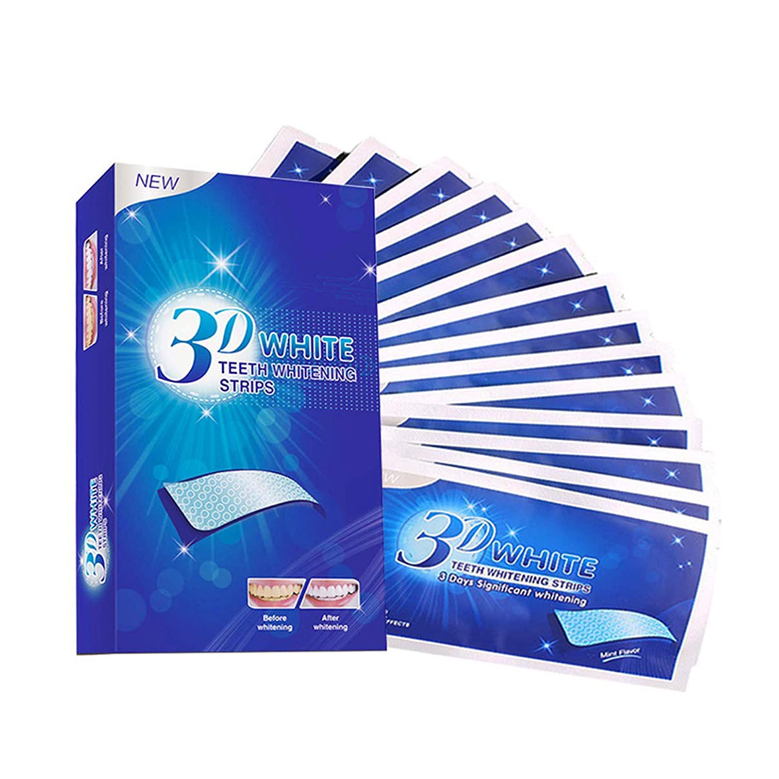 Teeth Whitening Strips 3D Whitestrips Sensitivity Free Safe Effective Formula for Sensitive Teeth Teeth Whitening Kit 30-Minute Express Whitening Strips Professional Teeth Whitener Enamel White Strips