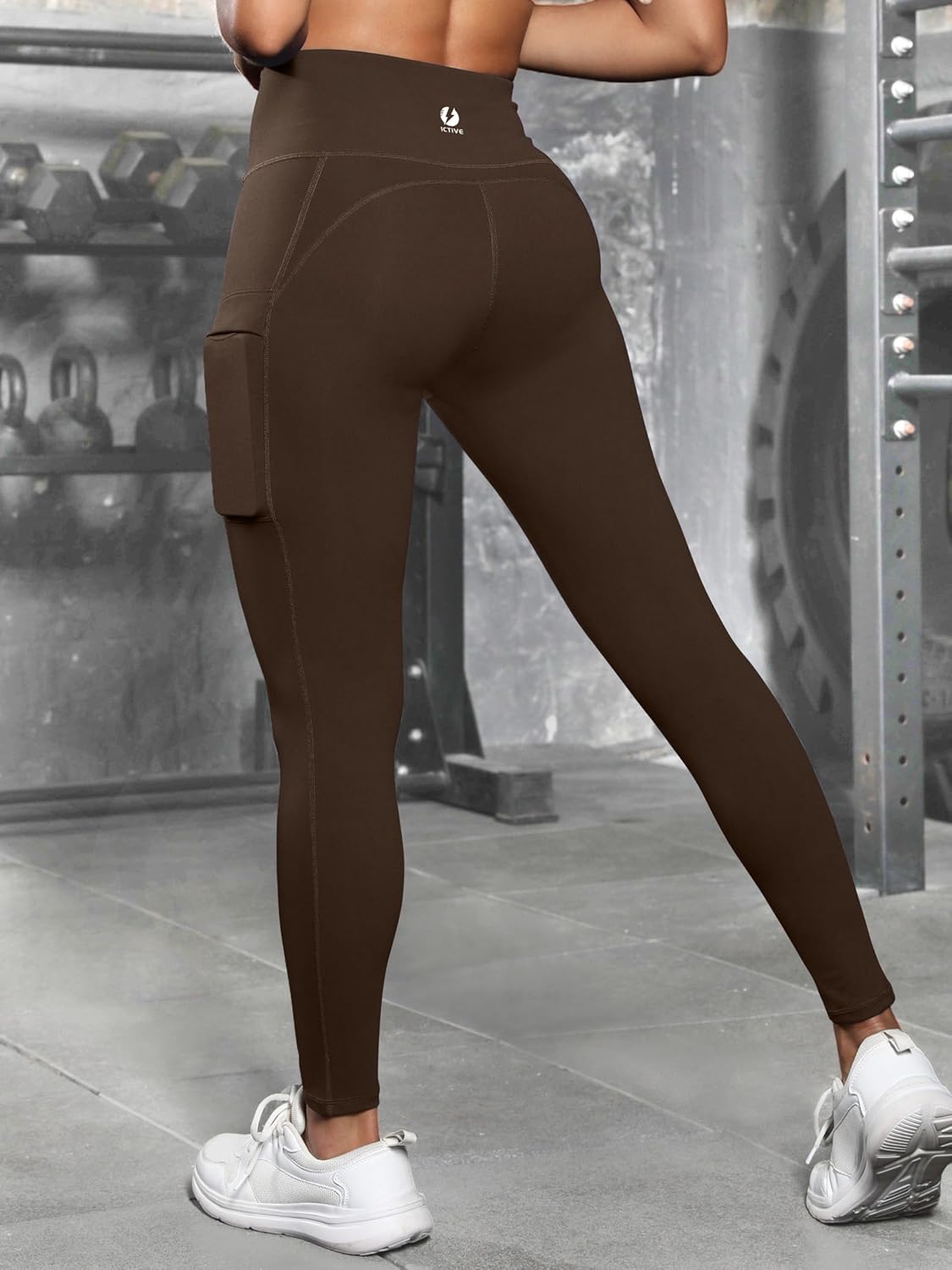 ICTIVE Women's Athletic Leggings High Waisted Workout Yoga Capris with Pockets Cropped Activewear Tight Fit Lightin Pants - Image 2