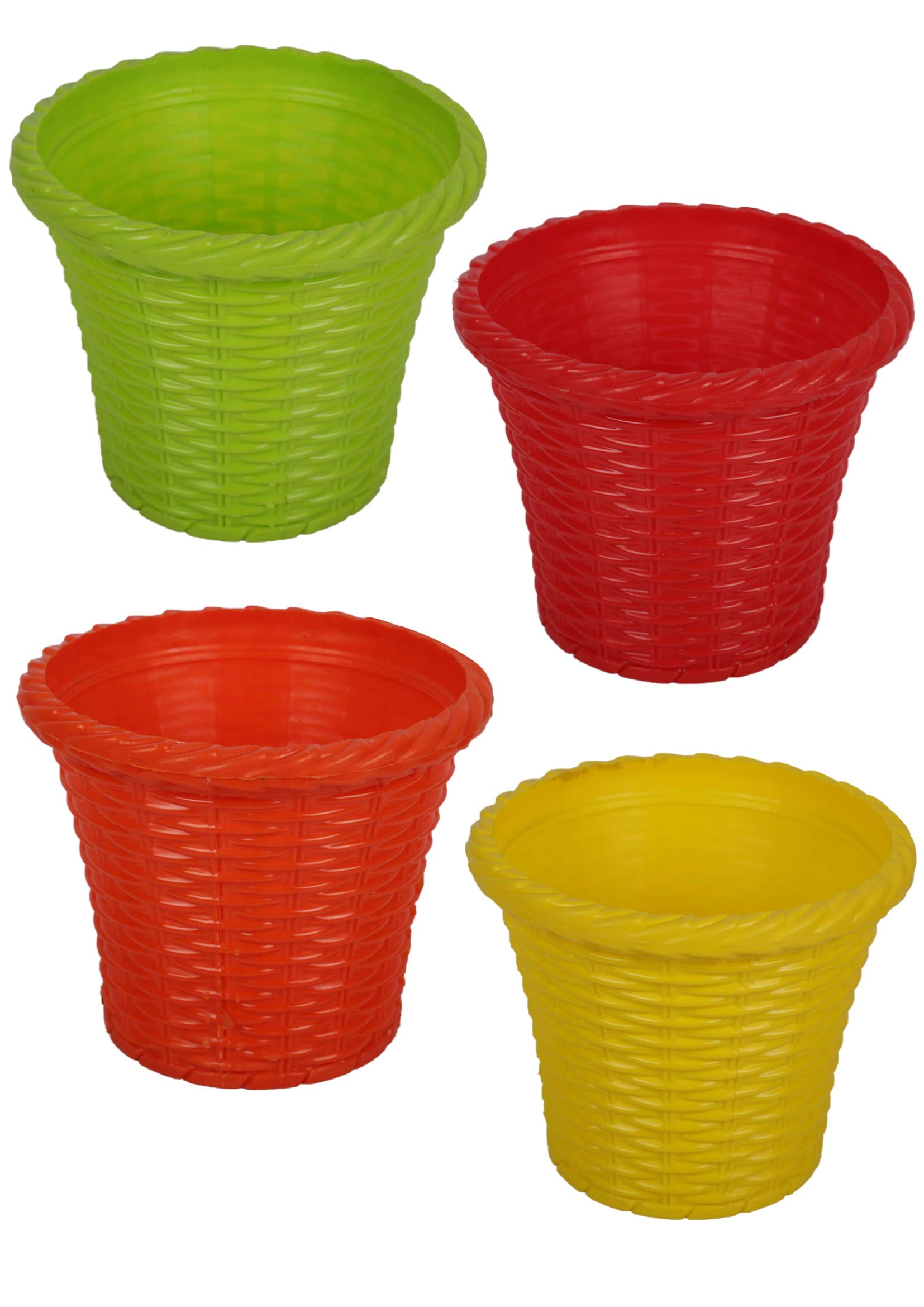 GARDENS NEED 100% Virgin Plastic Shinning Pot -6" | Set of 5 Planter, (16cm x 16cm x 13cm, Multicolor) (B0834FPKCC) Amazon Price History, Amazon Price Tracker