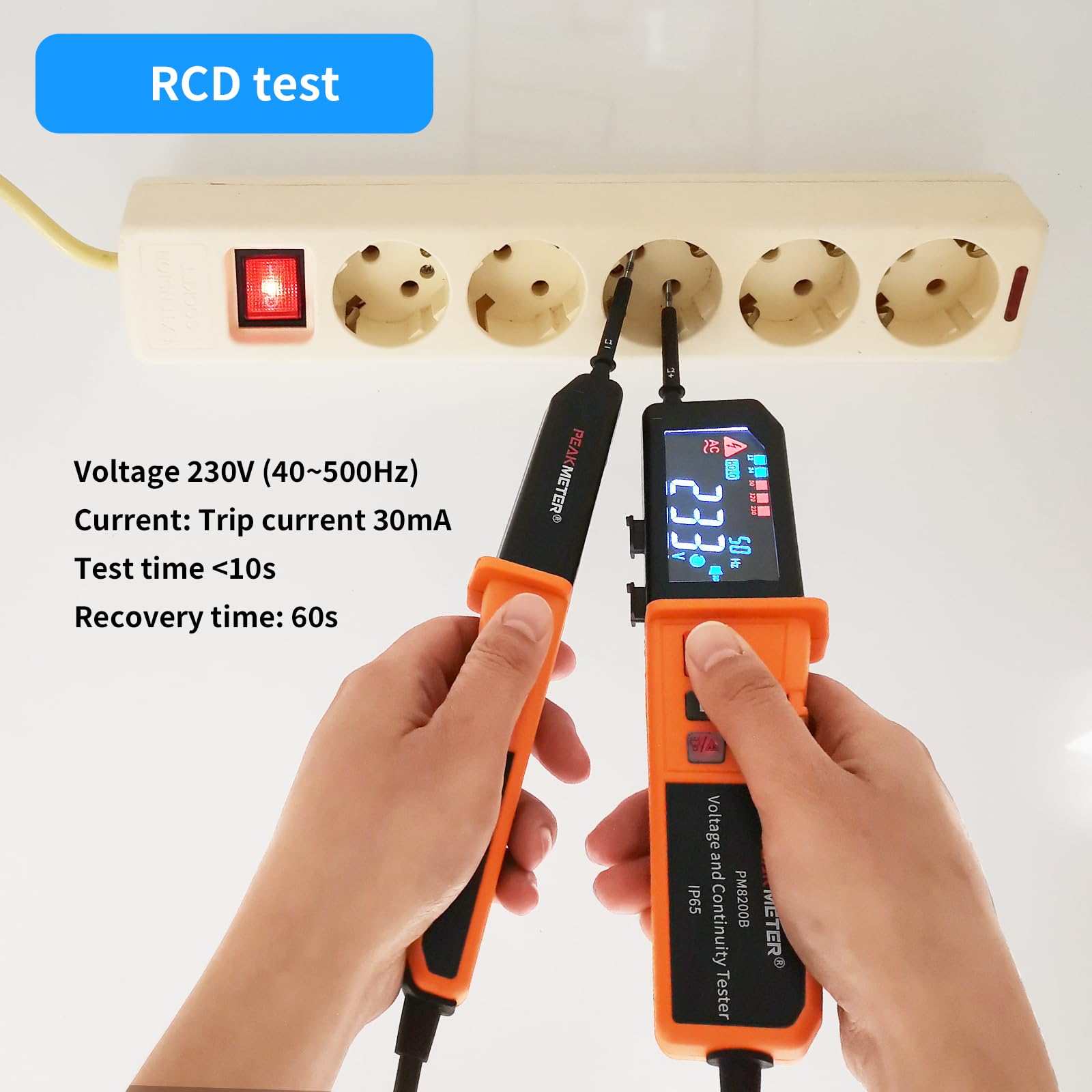 Tester di Tensione, Voltmetro Digitale Multifunzione Impermeabile, IP65, con Display LCD. Misurazione Della Tensione CA/CC Fino a 1200 V CA/1500 V CC(PM8200B)