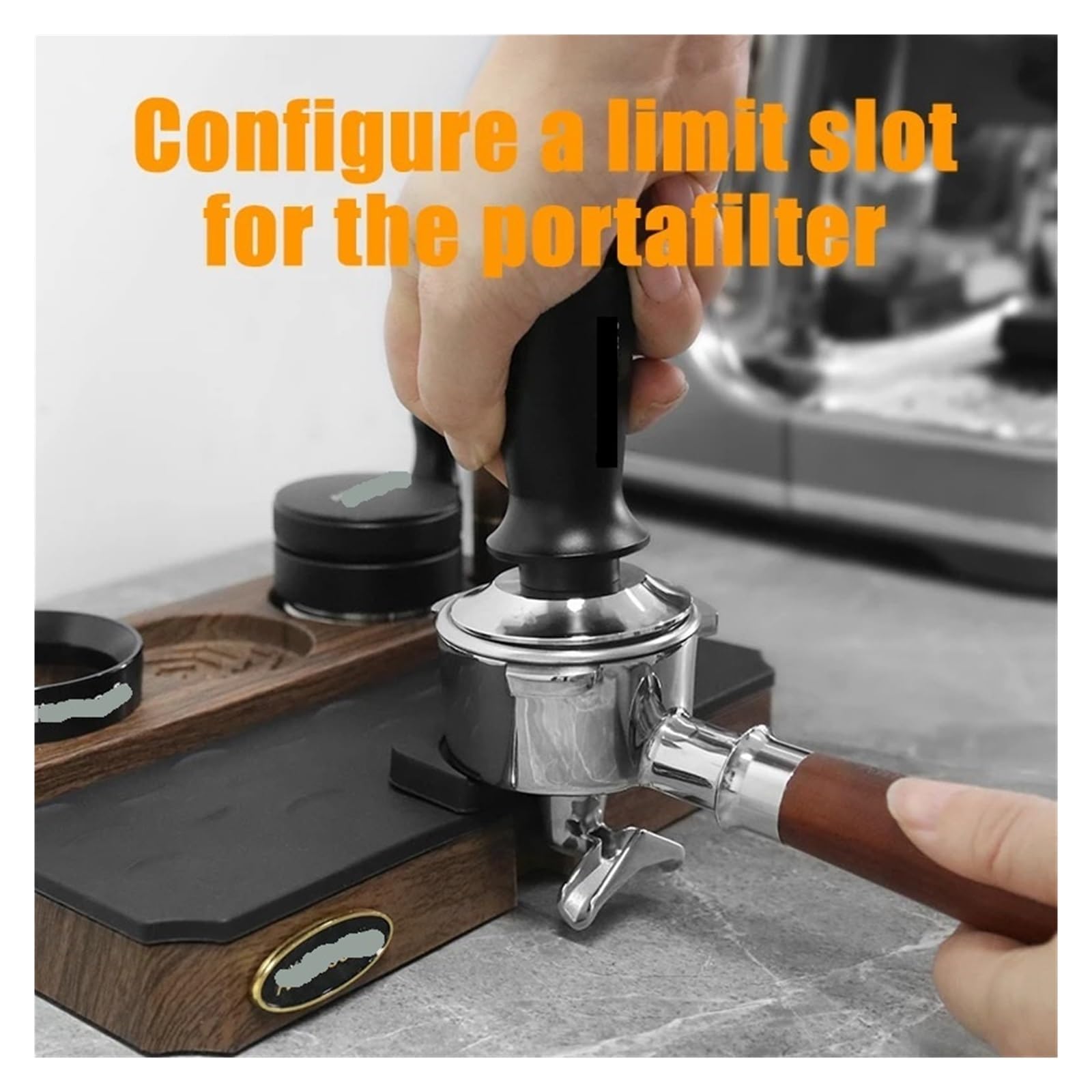 Estación De Compactación De Café, Compatible Con Delonghi, Compatible Con Breville, 51MM 54MM 58MM ABS Portafiltro Holder Espresso Barista Tool(White Station 1pcs)