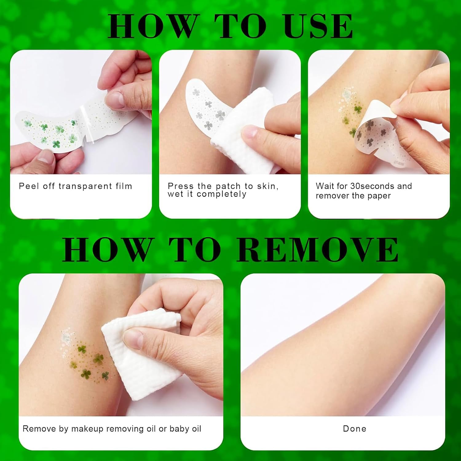 Green Leaves Freckles Temporary Glitter Tattoos for Women,Green Face Glitter Sparkle Makeup,Saint Patrick's Day Outfit for Women,St Patricks Day Face Tattoo Stickers,6 PCS