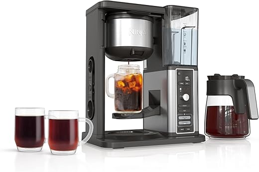 Ninja CM371 12-Cup Hot & Iced Coffee Maker, Single-Serve, Travel Mug - Black (Refurbished)