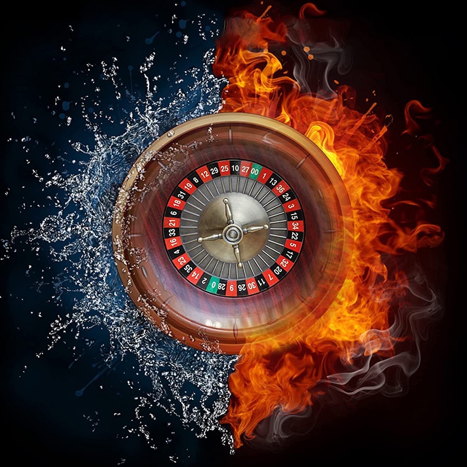 Roulette-Set, 12-Zoll-Profi-Roulette-Rad aus Holz, Drehteller-Spieltisch, perfekt für einen Spieleabend zu Hause oder eine Clubparty