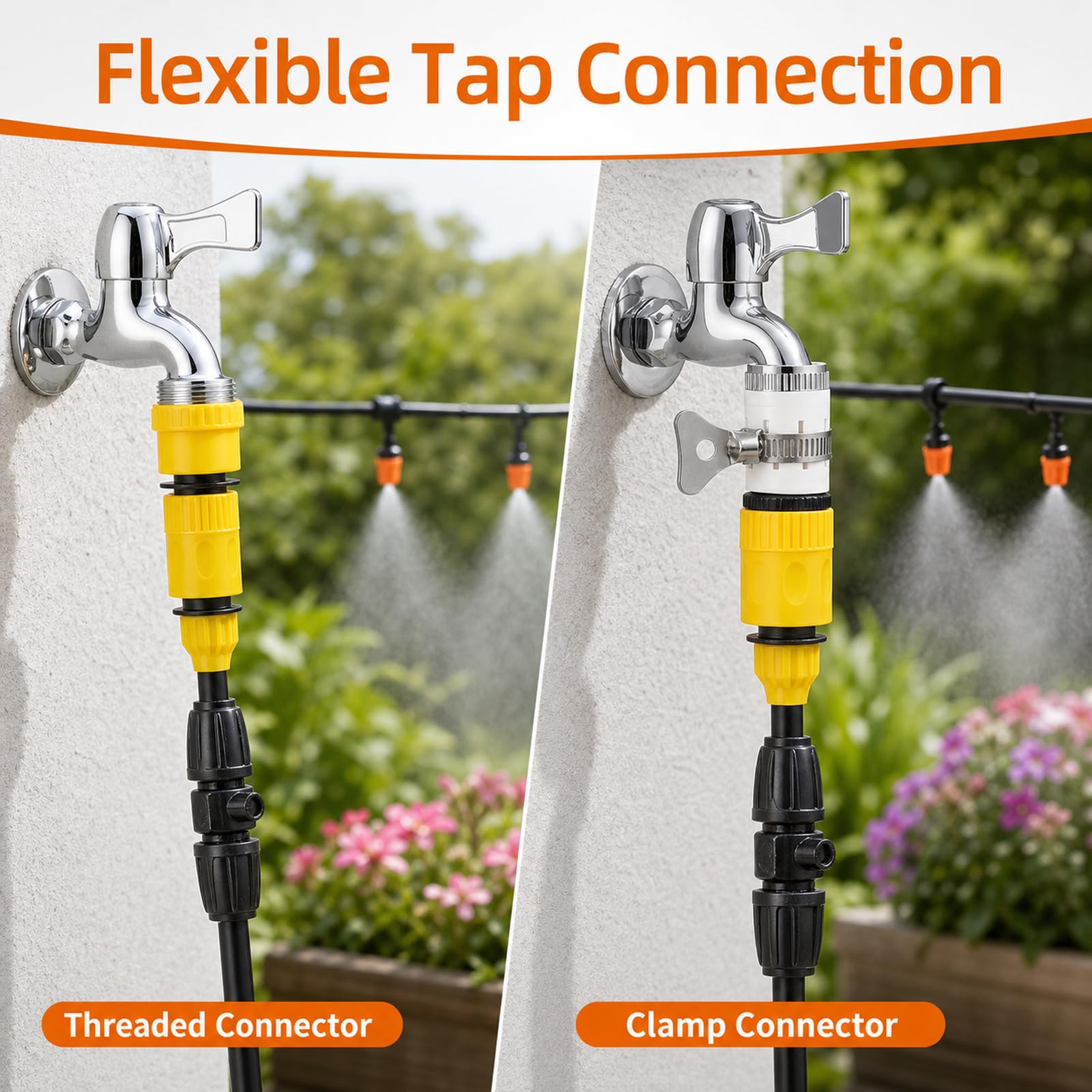 Irrigazione Giardino,Sprinkler Irrigazione System,Nebulizzatore per Terrazza Esterno,Wear-Resistant,Leak-Proof And Rust-Proof,for Gardens,Balconies,And Vegetable Gardens