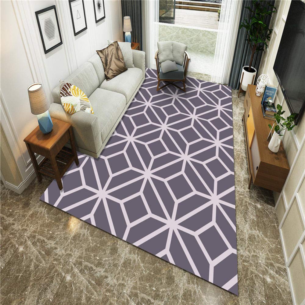 Tapis antidérapant de salon moderne 3D doux et sécurisé pour toute la maison