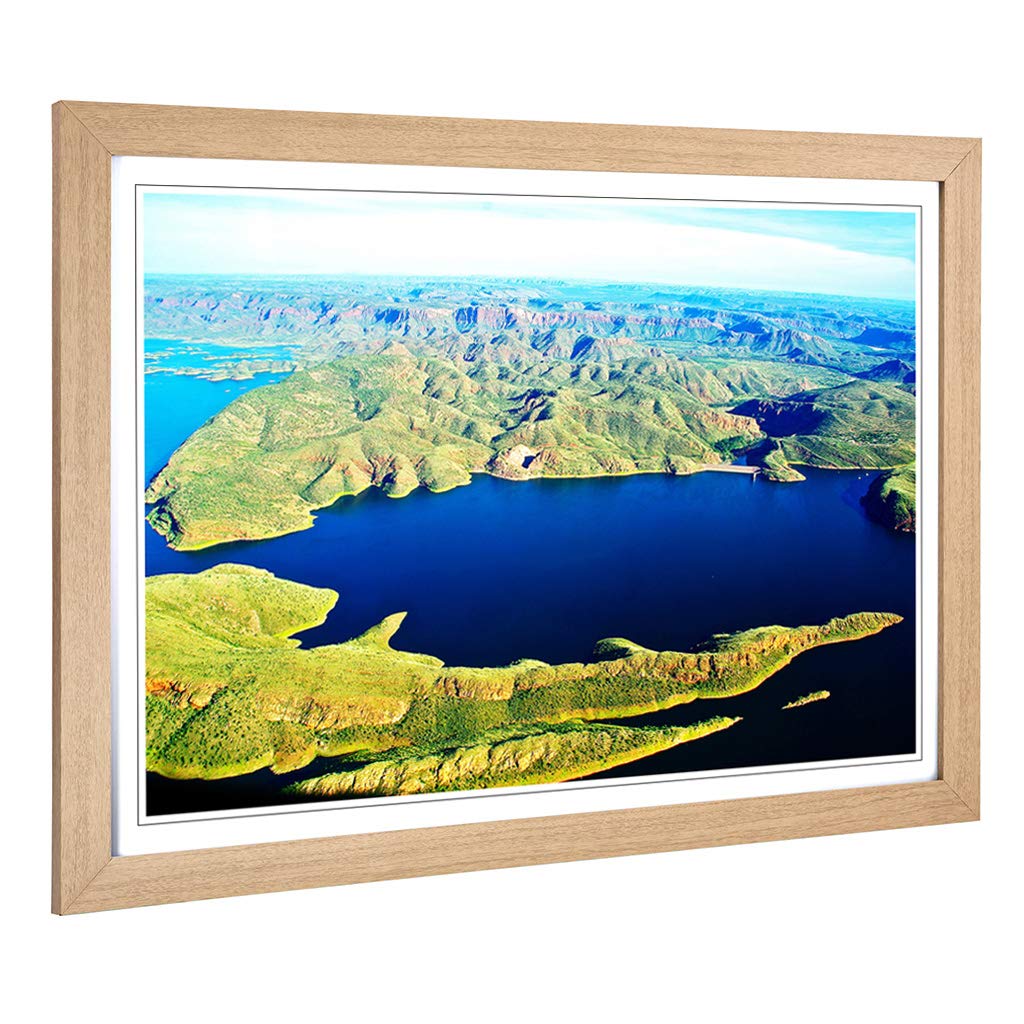 Big Box Art Framed Print Australia Landscape (2) Design | Wall Art Picture | Home Decor for Kitchen, Living Room, Bedroom, Hallway, Oak, A2 / 24.5x18 Inch / 62x45cm
