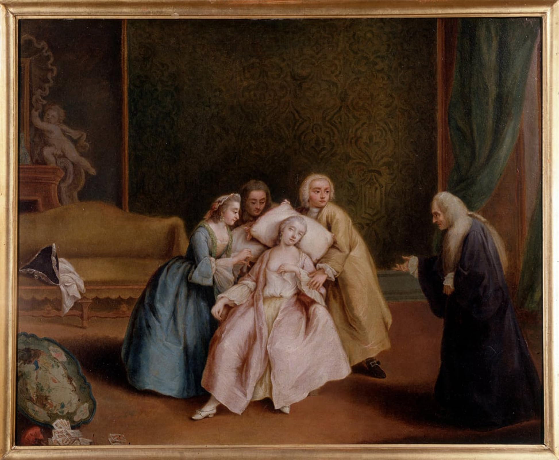 POSTERIIk Vintage Art Print Images Pictures Print the Faint by Pietro Longhi Modern Colour Posters for Office Home Decor 60x90cm